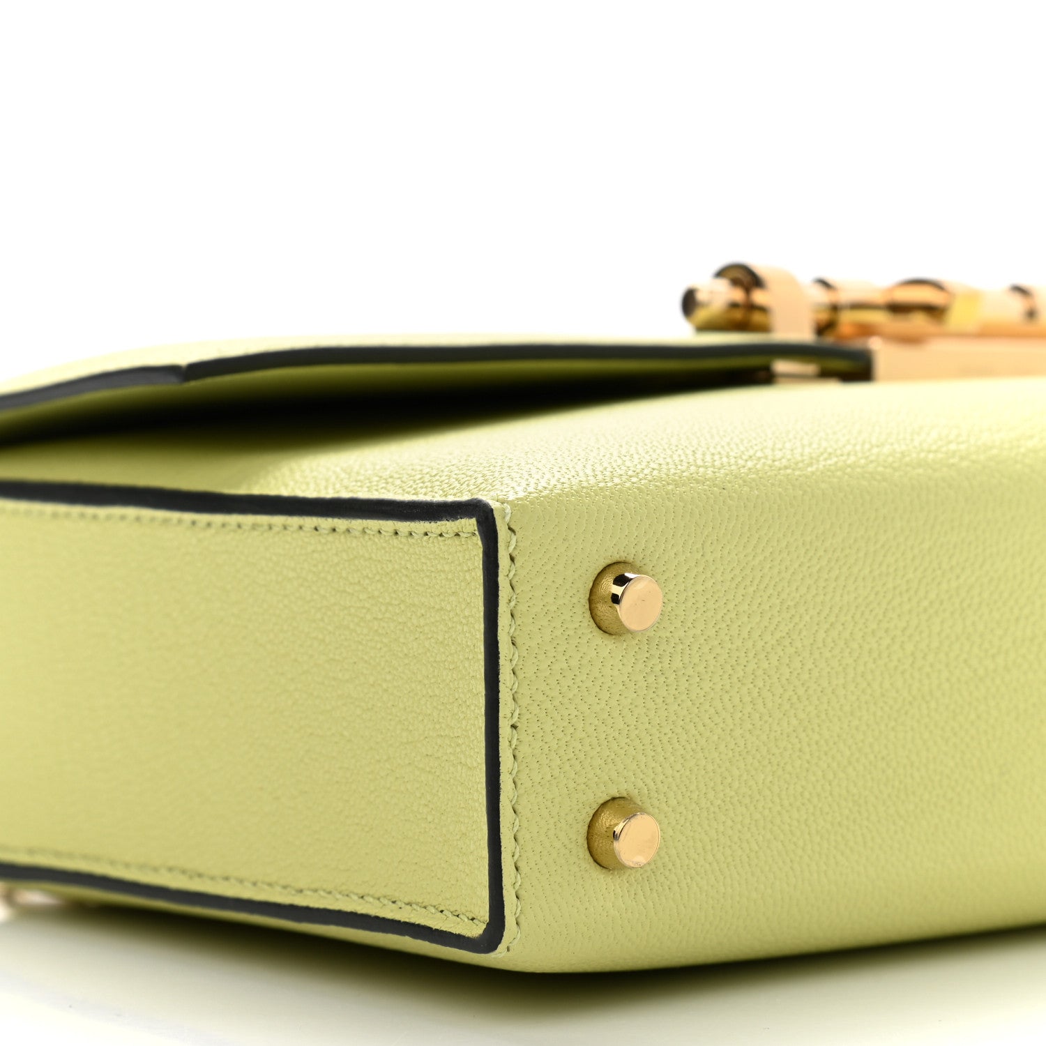 Hermes Chevre Mysore Mini Verrou Chaine Bag Jaune Bourgeon 8 of 12