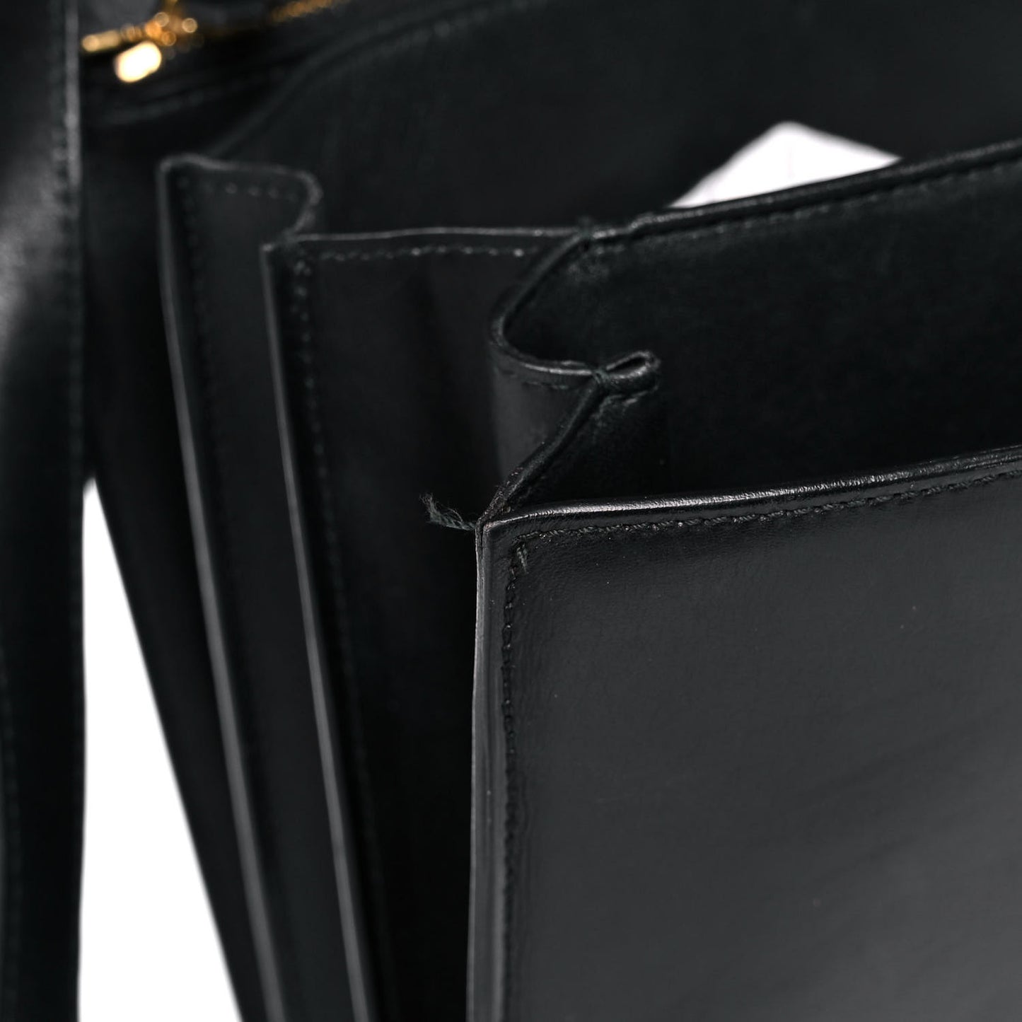 Liege Calfskin Large Classic Box Flap Bag Black