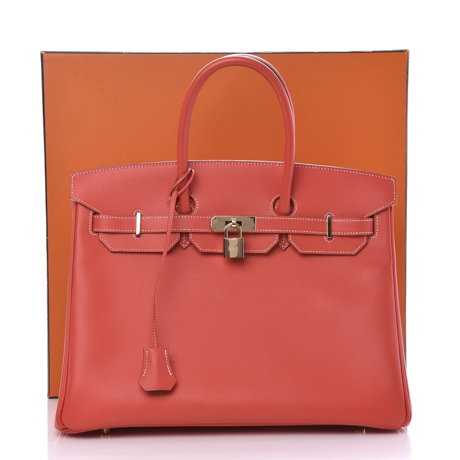 Hermes Epsom Candy Birkin 35 Rose Jaipur Gold 19 of 19