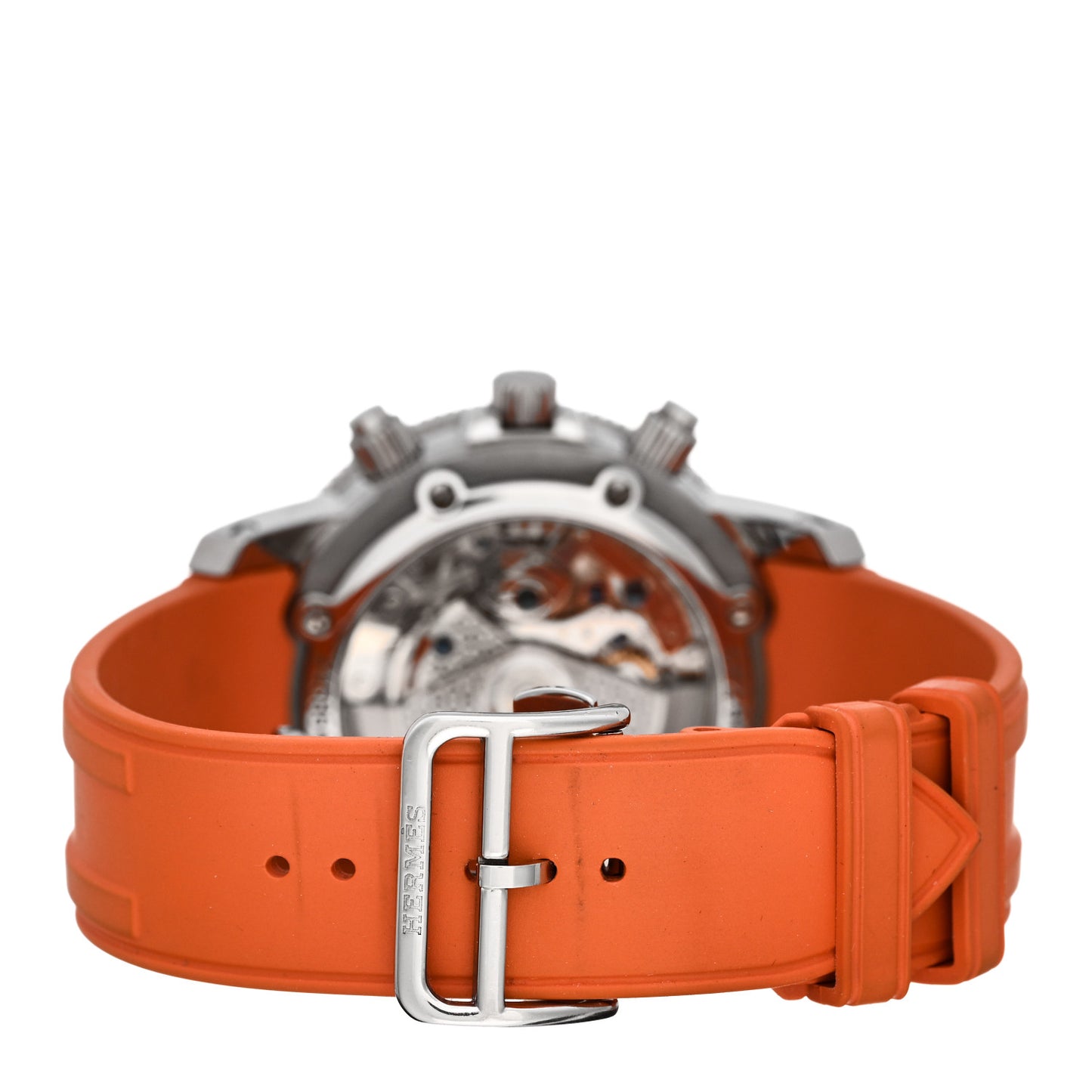 Stainless Steel Rubber 44mm Clipper Chronograph Diver Automatic Watch Orange