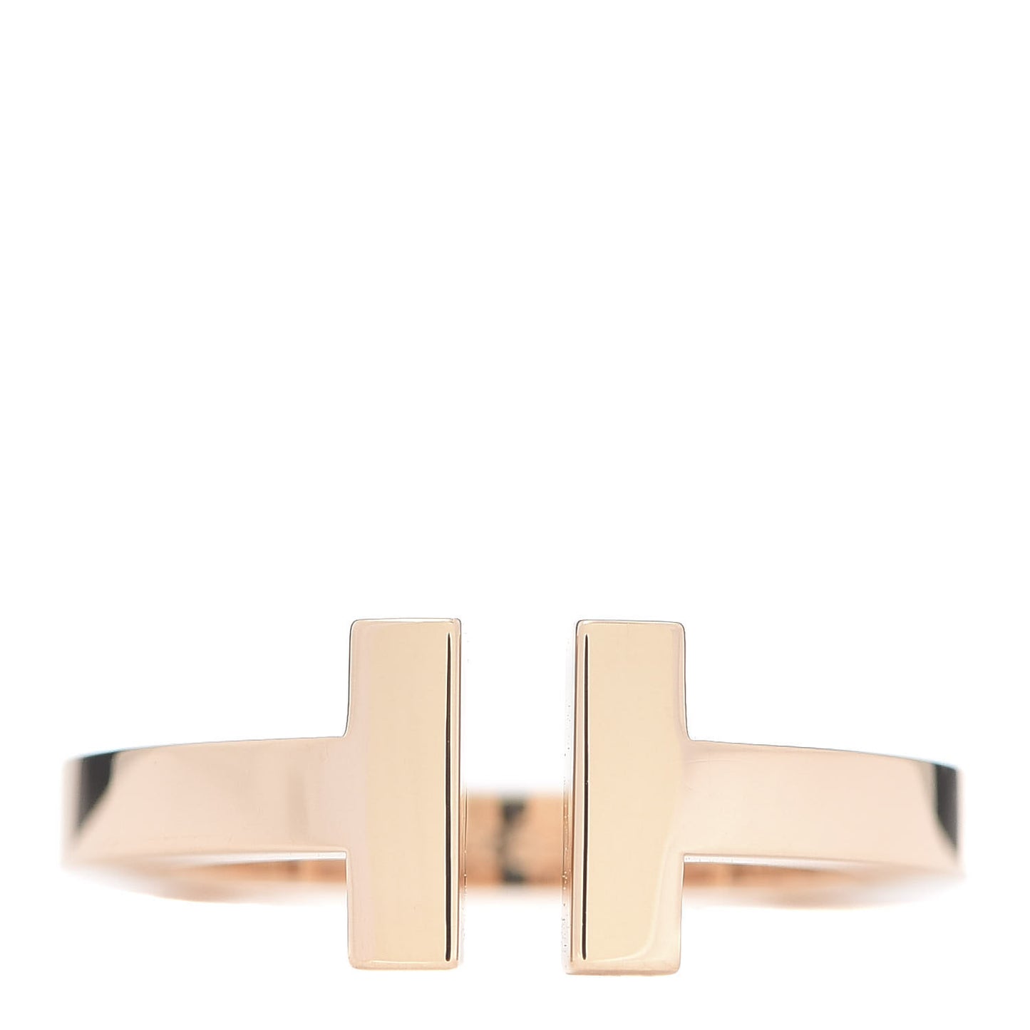 18K Rose Gold T Square Ring 49 5