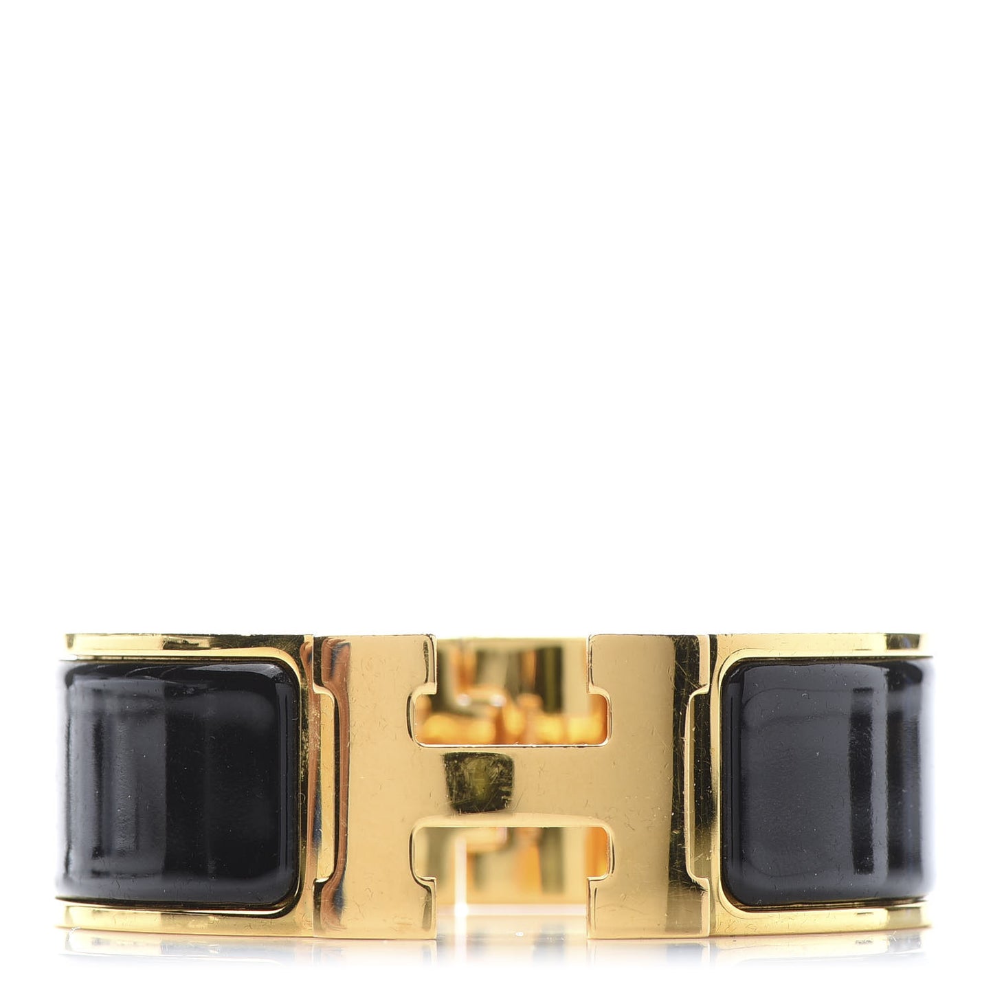 Enamel Wide Clic Clac H Bracelet PM Black