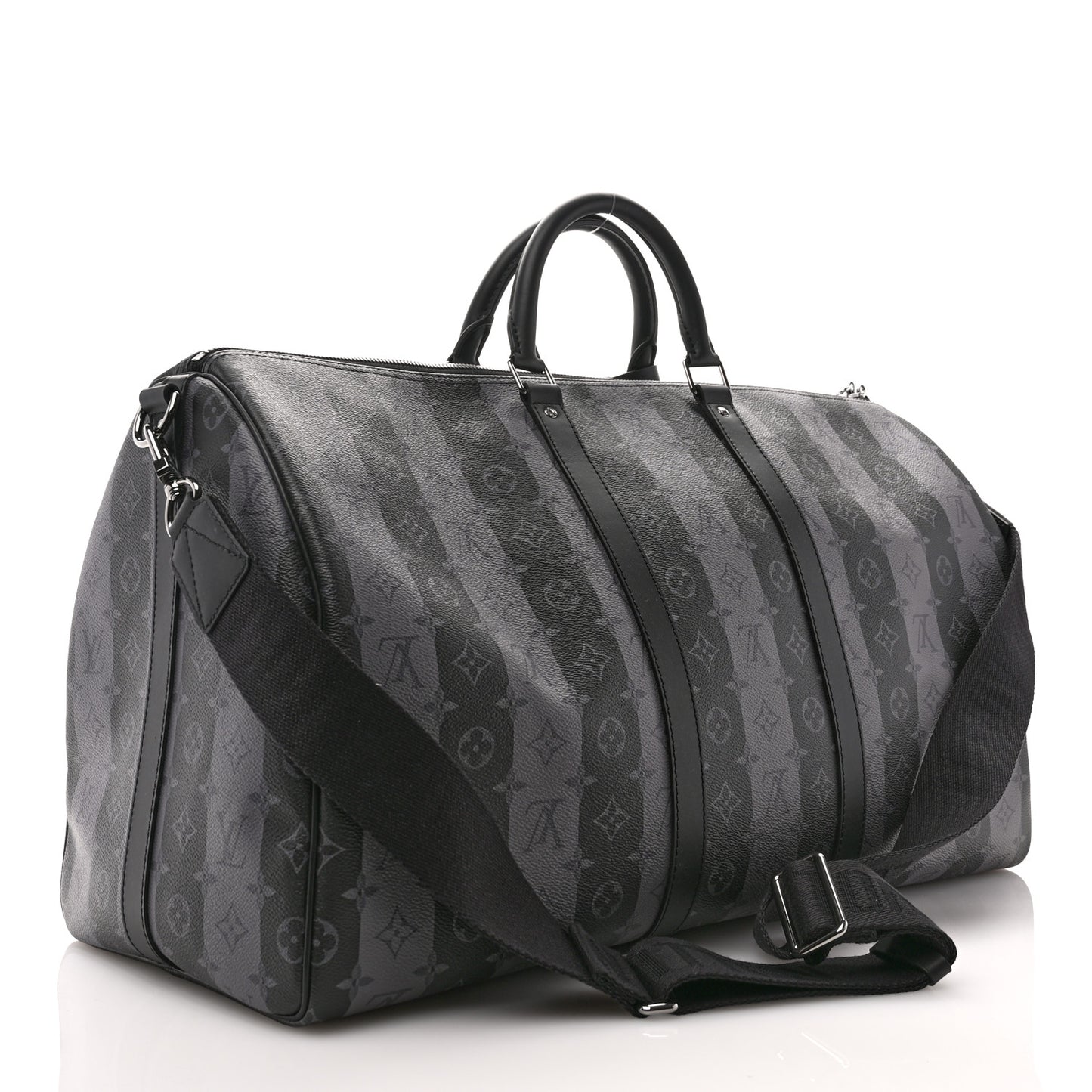 X NIGO Monogram Eclipse Stripes LV Keepall Bandouliere 50