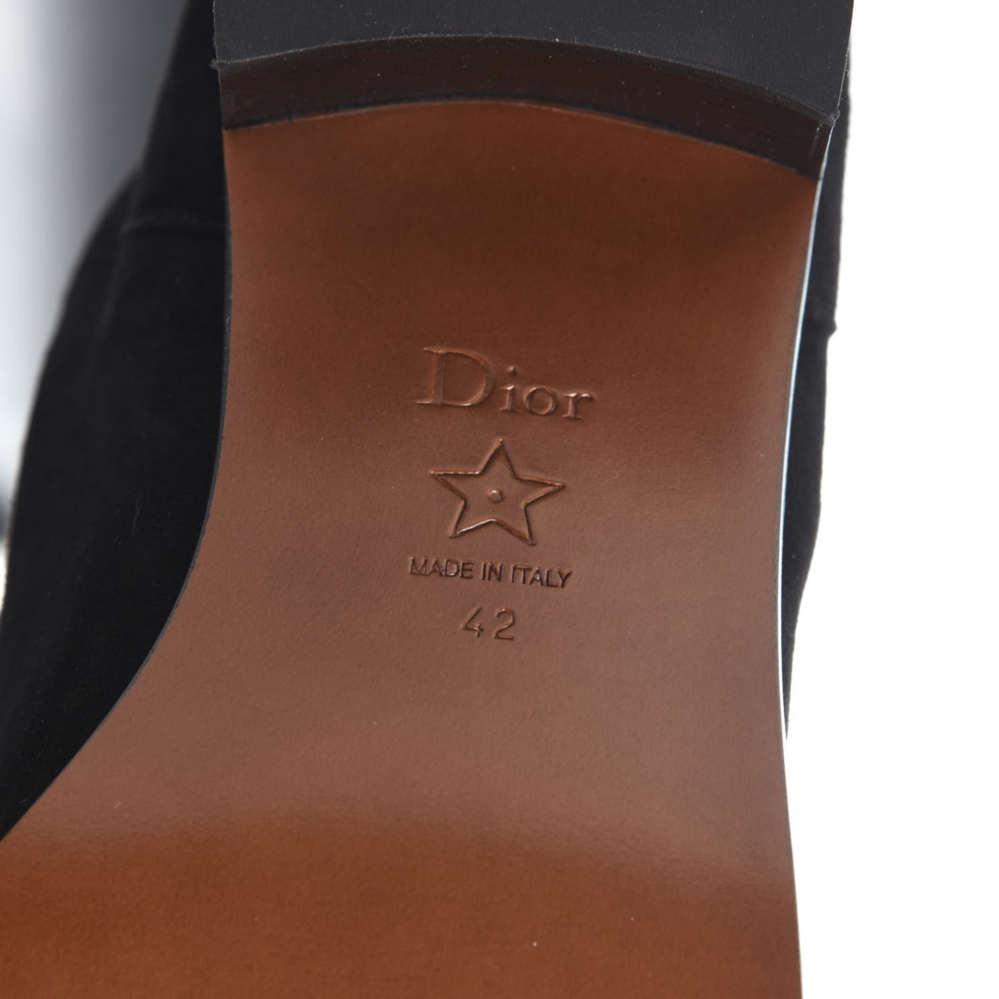 Suede Global Knee High Boots 42 Black