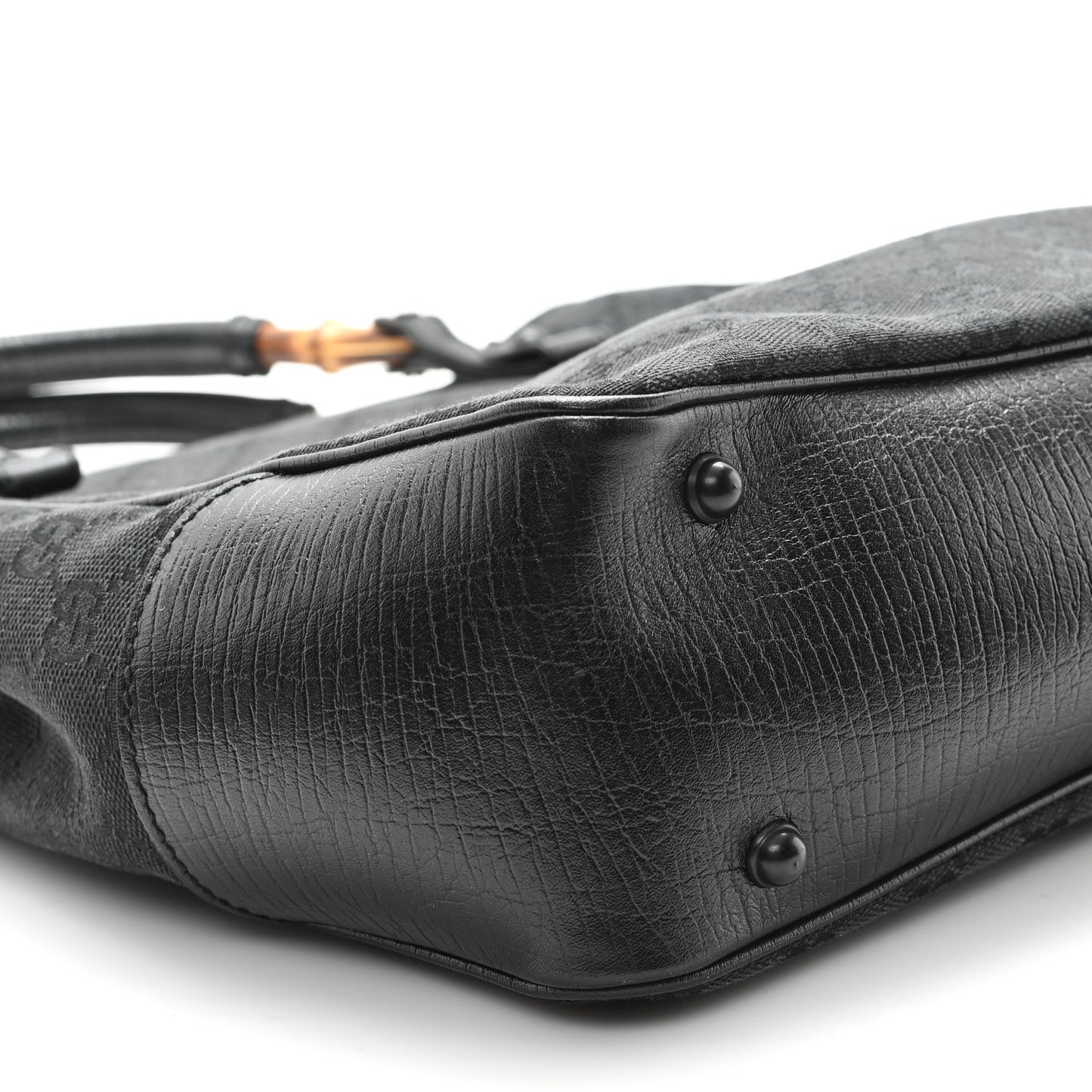 Monogram Bamboo Handle Bag Black