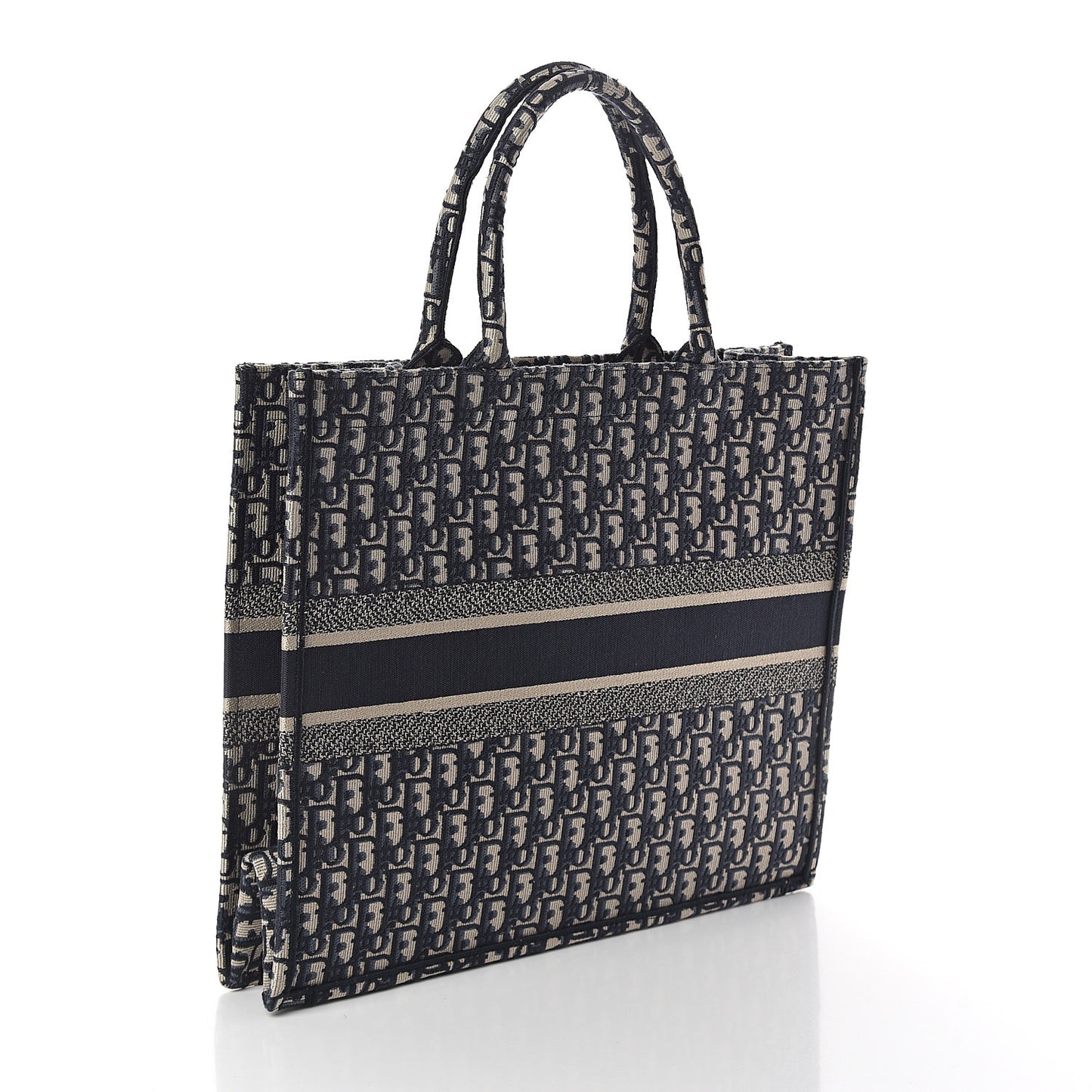 Oblique Book Tote Blue Multicolor