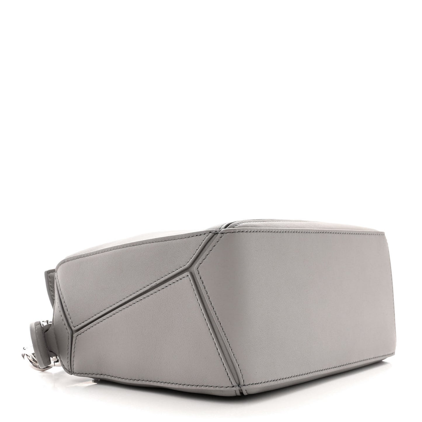 Soft Grained Calfskin Small Puzzle Bag Pearl Grey