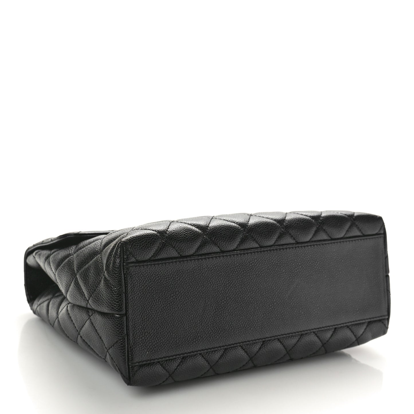 Caviar Quilted Jumbo Kelly Flap Black