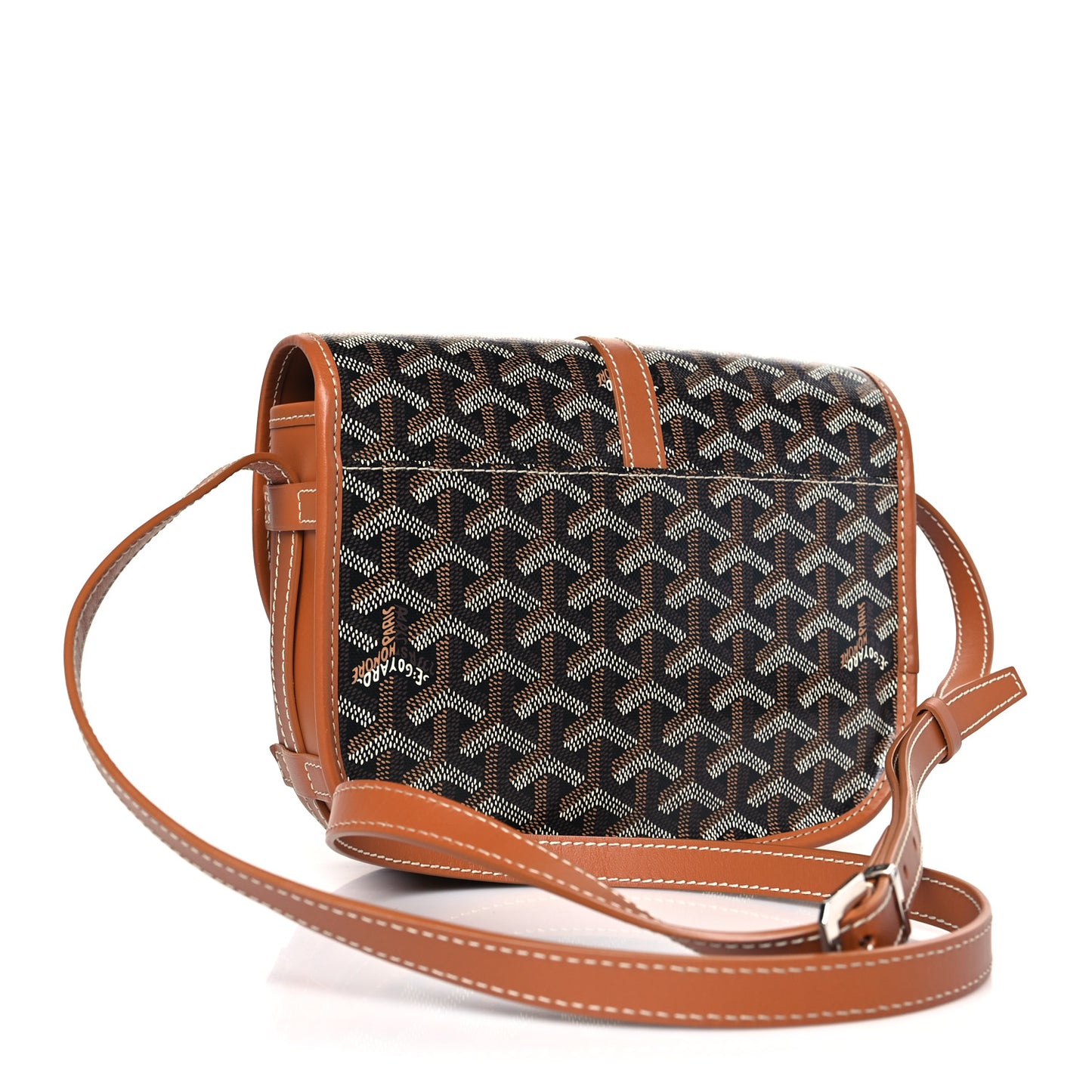 Goyardine Belvedere II PM Messenger Bag Black Gold