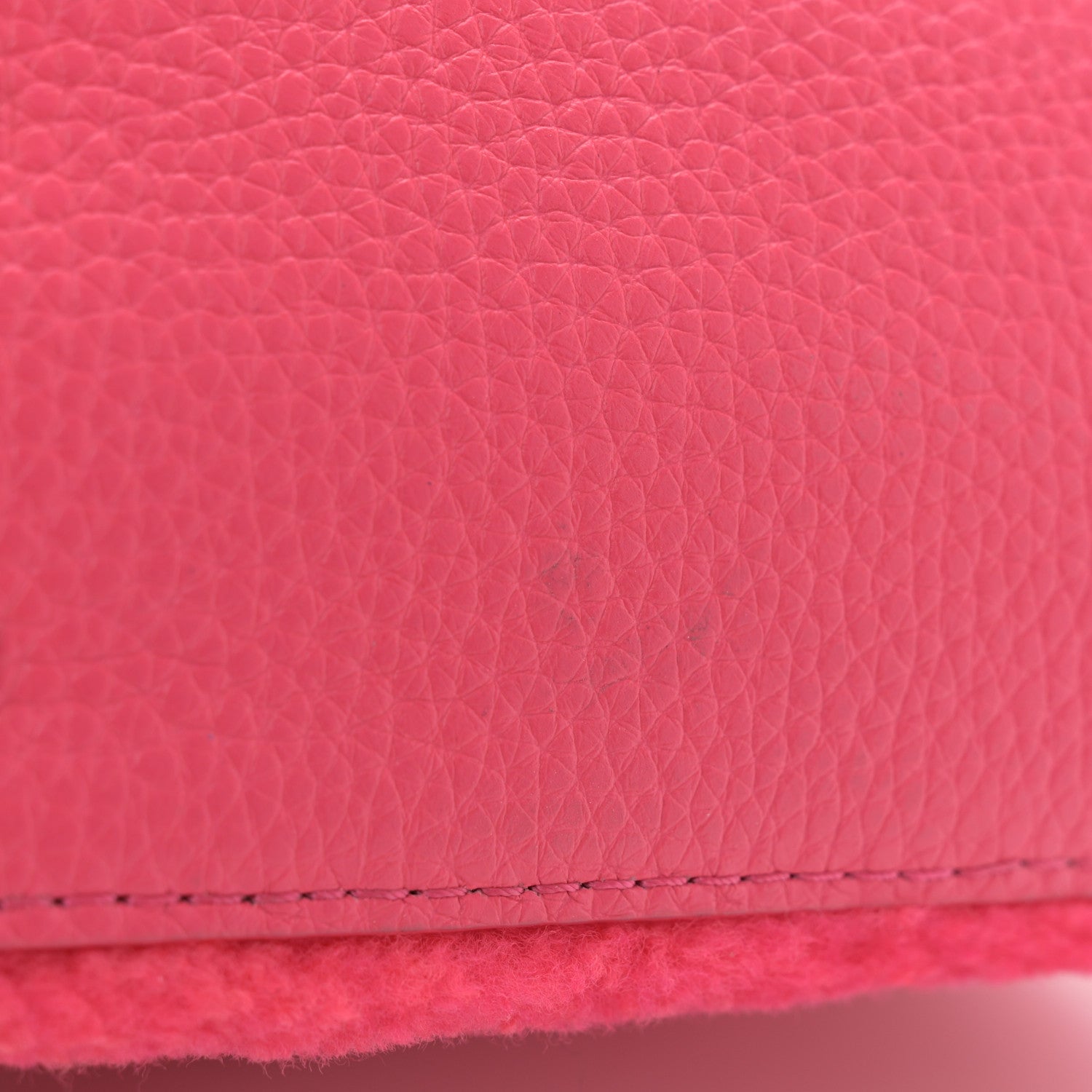 Louis Vuitton Shearling Calfskin Capucines Mini Pink 10 of 10