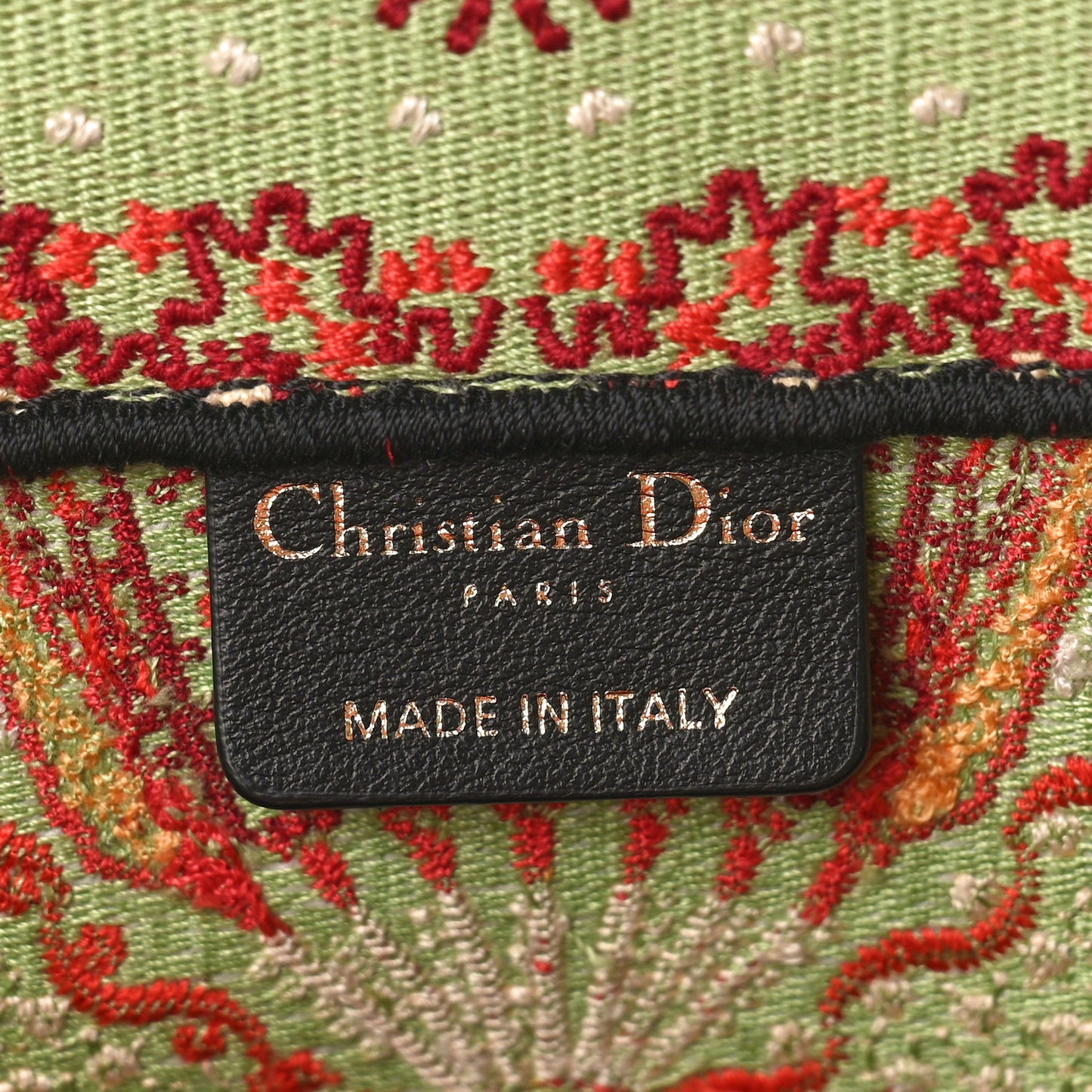 CHRISTIAN DIOR Canvas Embroidered Large In Lights Book Tote Multicolor