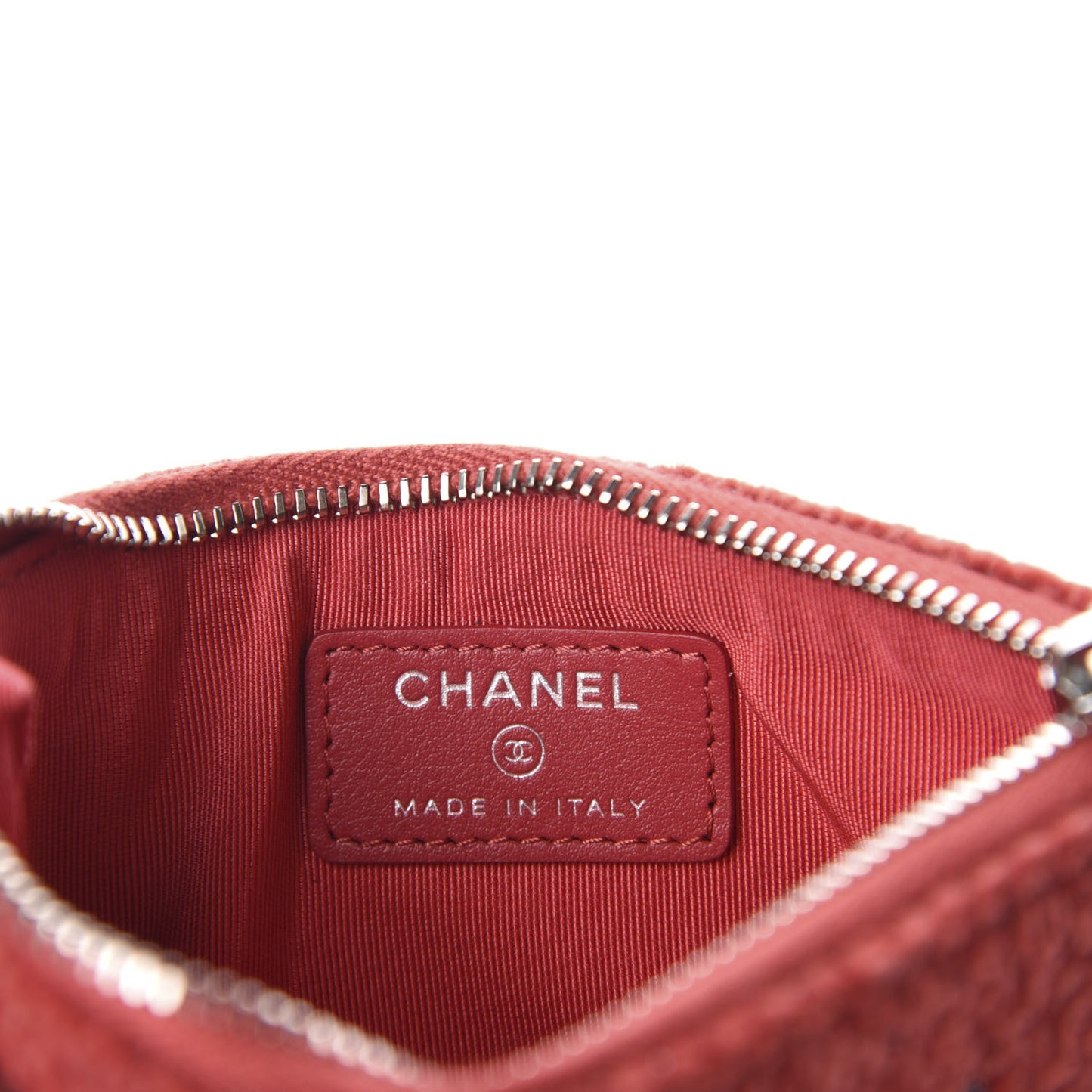 Lurex Boucle Deauville Cosmetic Pouch Red