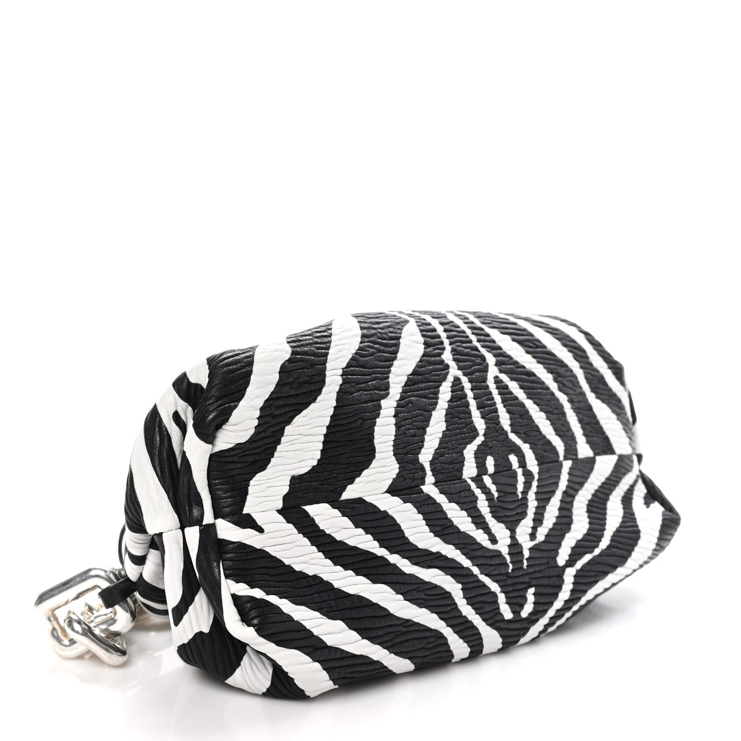 Nappa Zebra Print The Pouch Chain White Black