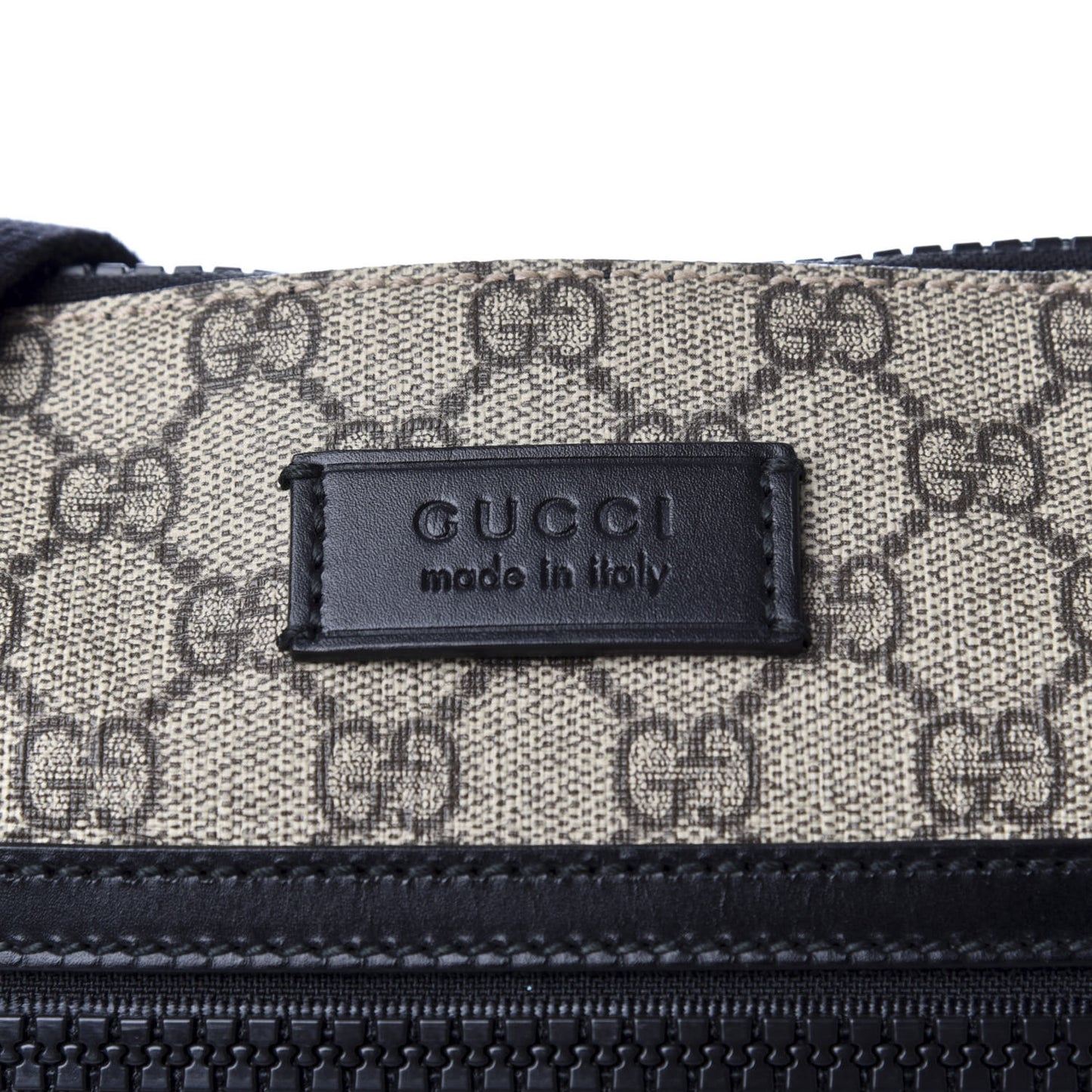 GG Supreme Monogram Flat Messenger Bag Black