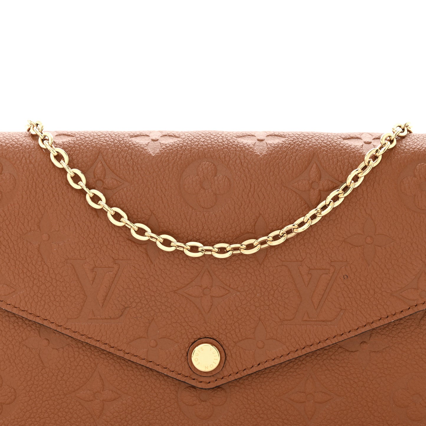 Empreinte Pochette Felicie Chain Wallet Cognac