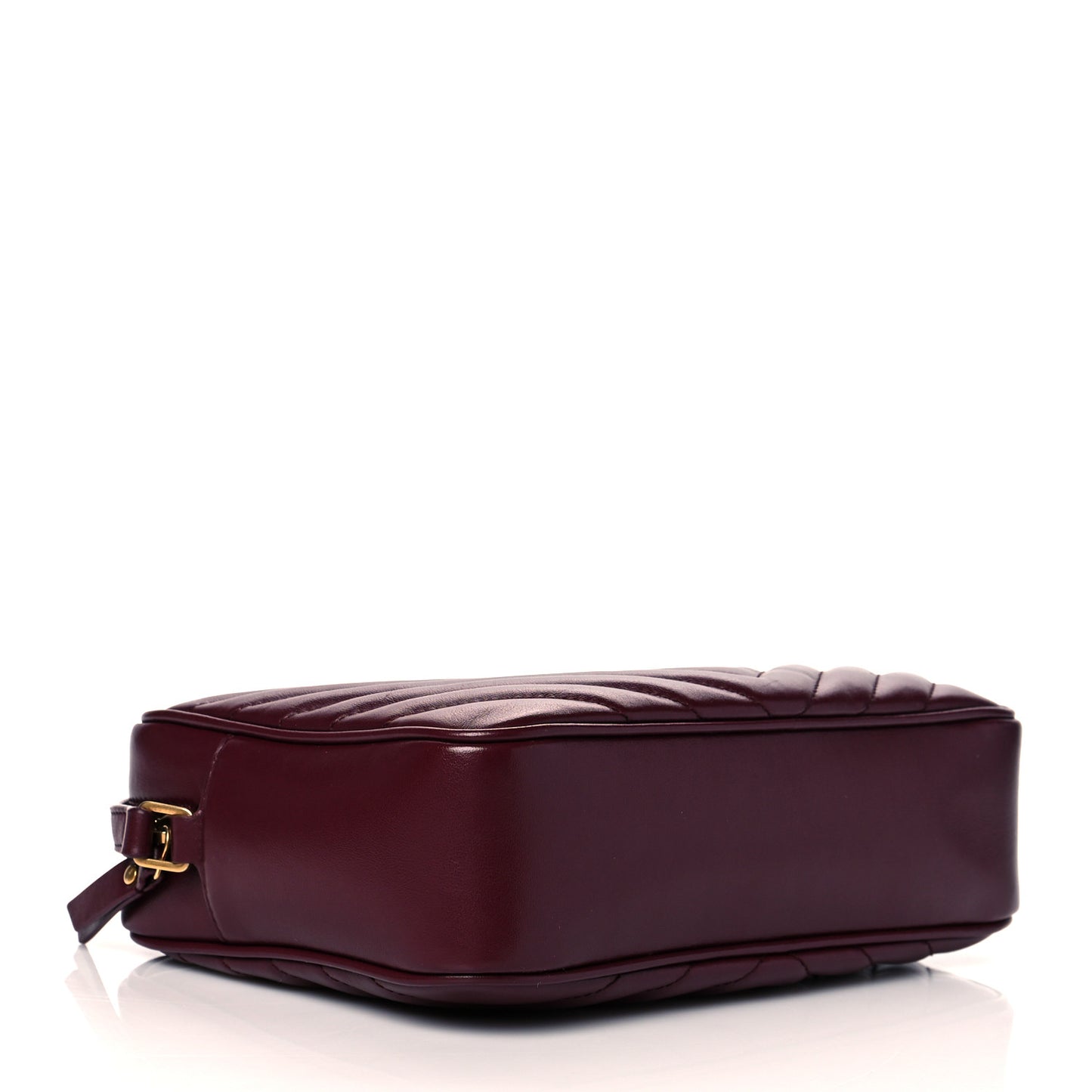 Calfskin Matelasse Monogram Lou Camera Bag Dark Legion Red