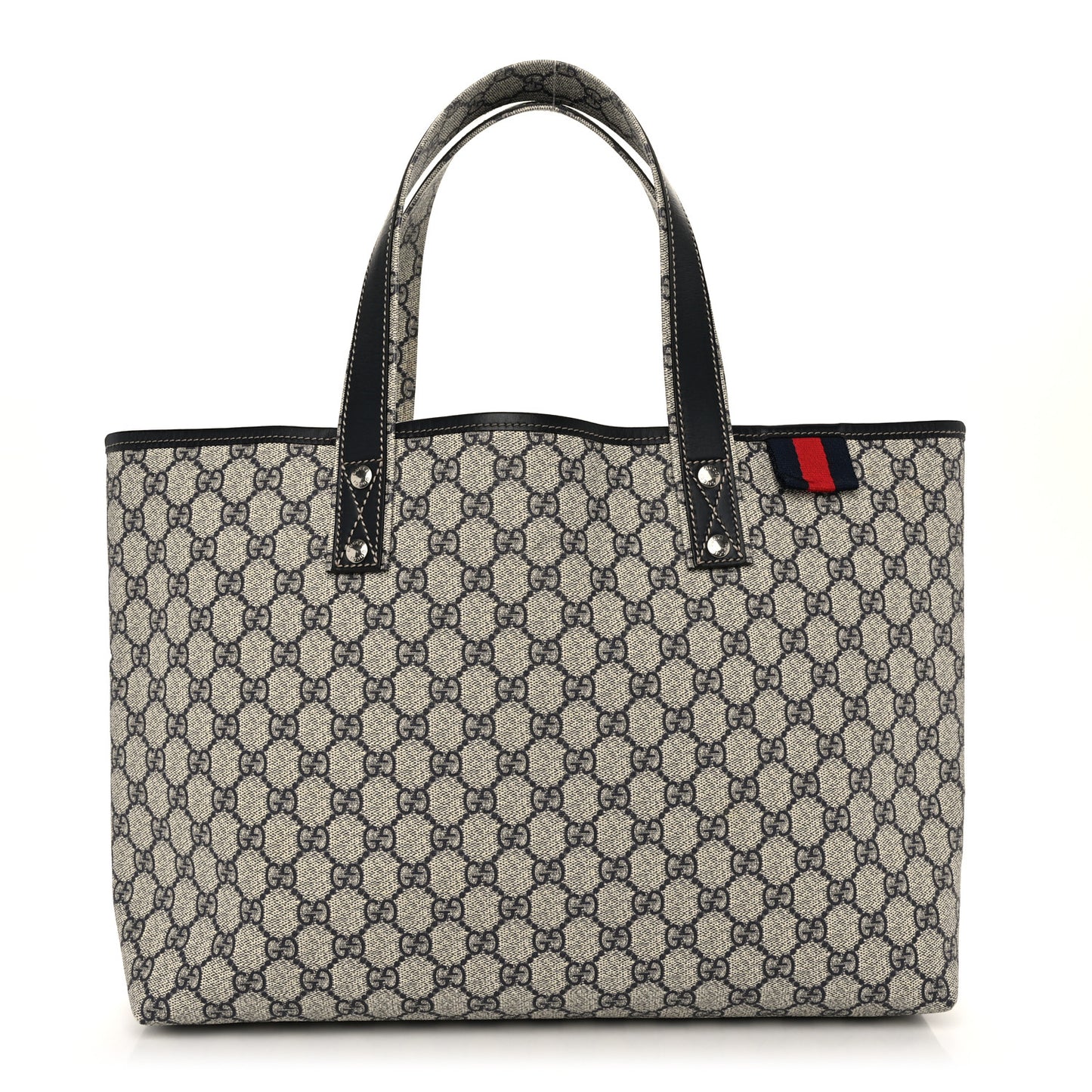 GG Plus Monogram Medium Signature Web Loop Tote Navy