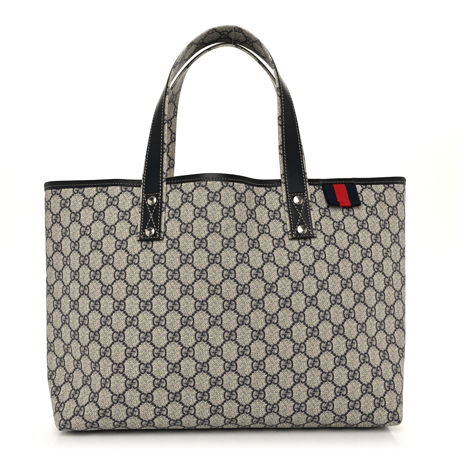 Gucci GG Plus Monogram Medium Signature Web Loop Tote Navy 1 of 12