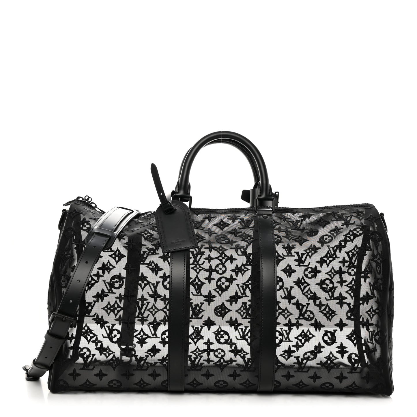 Monogram See Through Keepall Bandouliere 50 Black