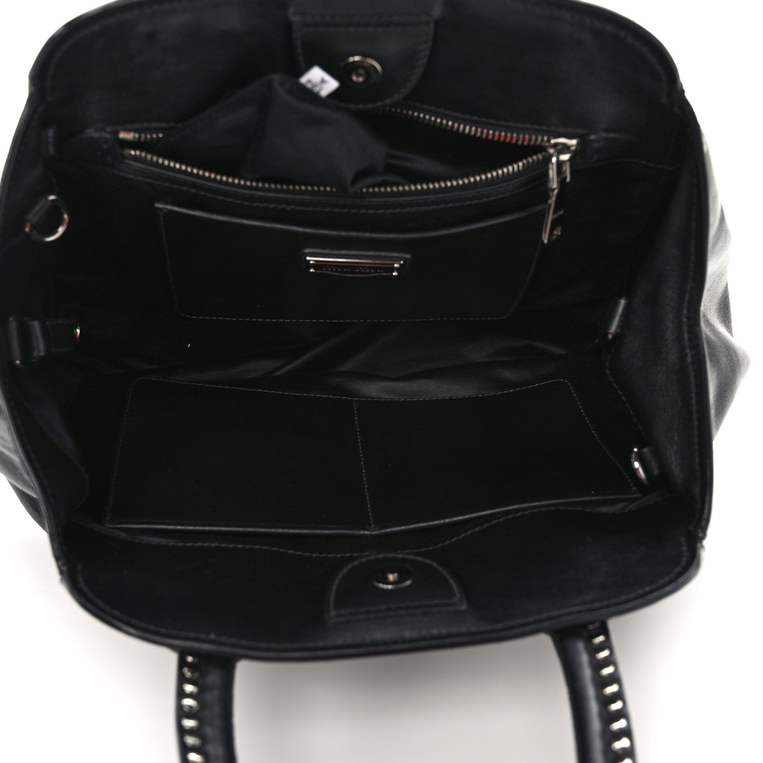 Miu Miu Soft Calf Studded Top Handle Bag Black 5 of 10