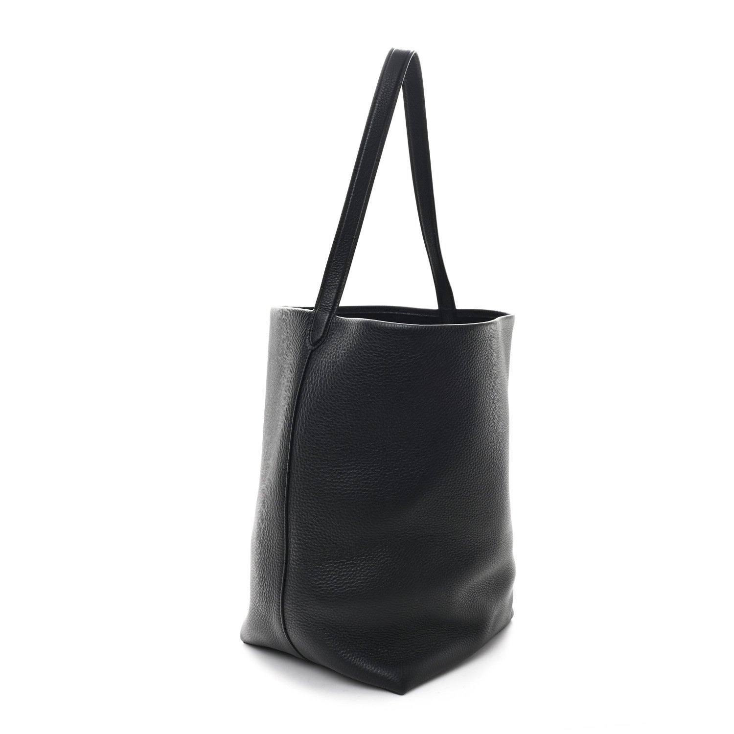 The Row Grained Calfskin Large N/S Park Tote Black 3 of 9