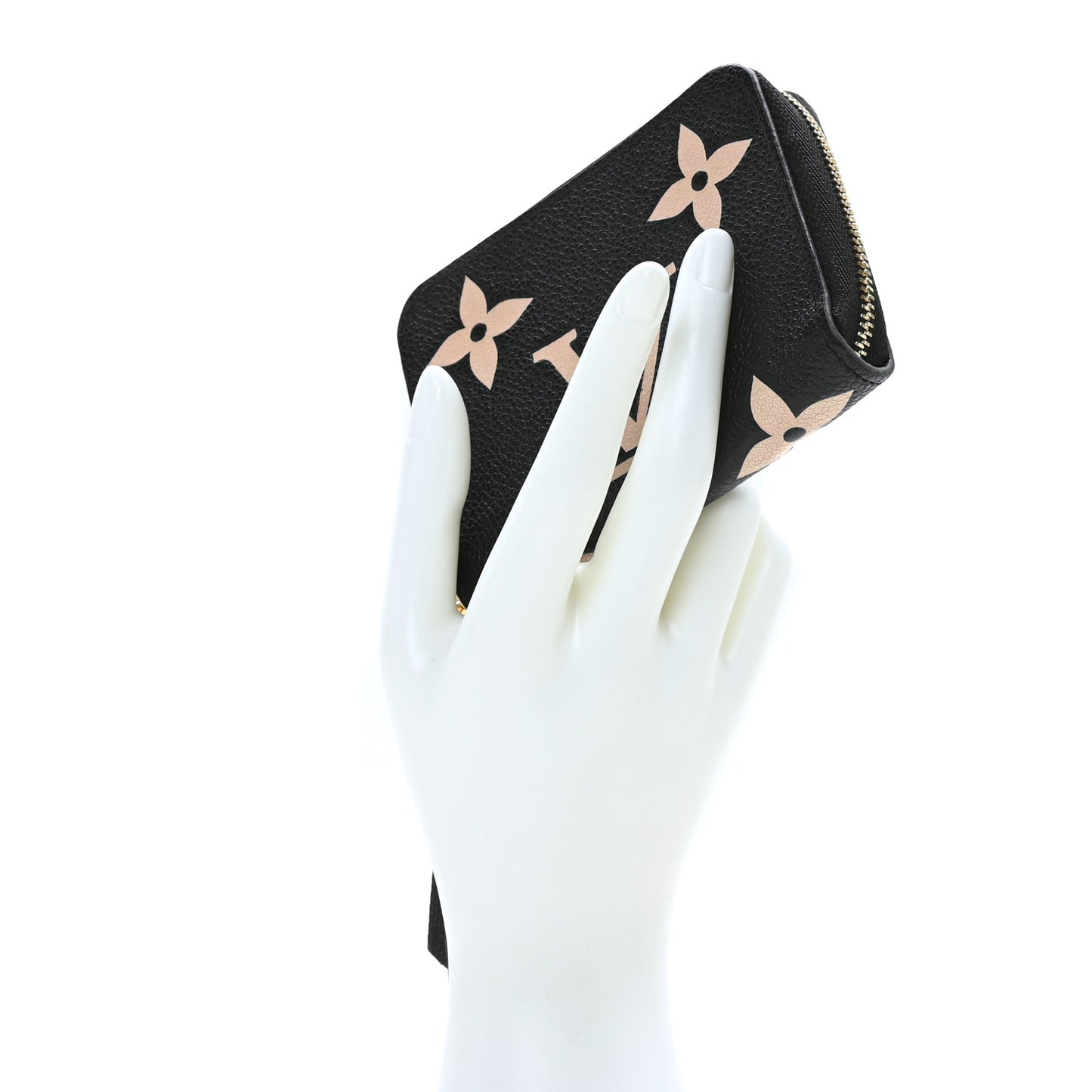 Empreinte Monogram Giant Zippy Coin Purse Black Beige