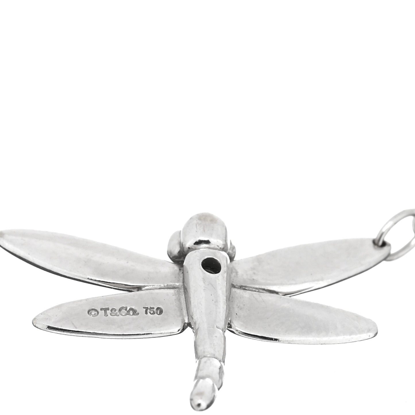18K White Gold Diamond Dragonfly Charm Bracelet