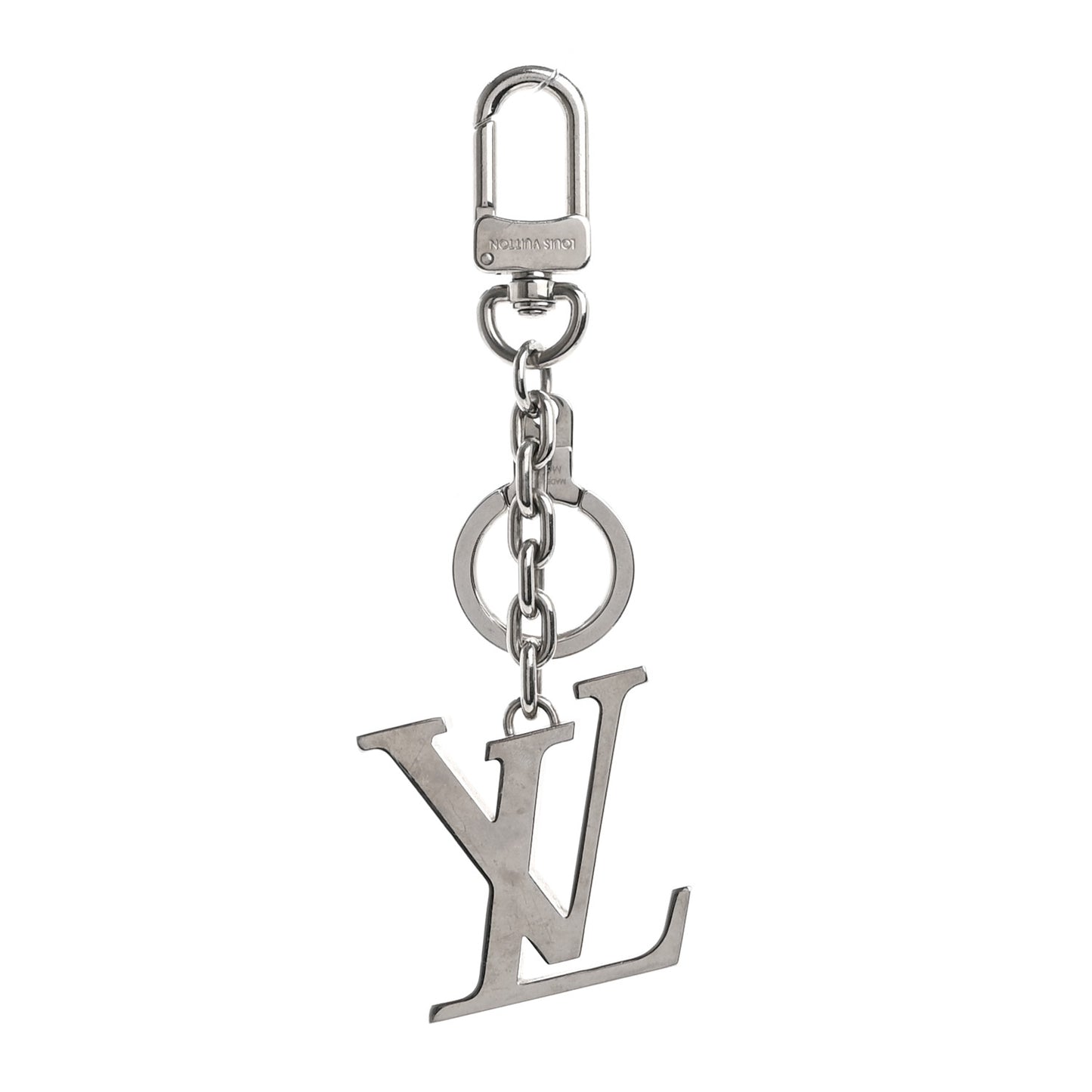 LV Initials Key Chain Holder Silver