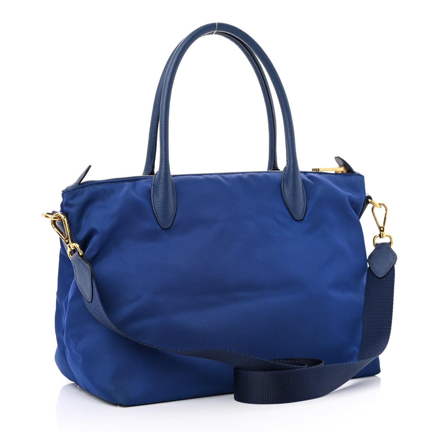 Tessuto Nylon Saffiano Tote Bluette