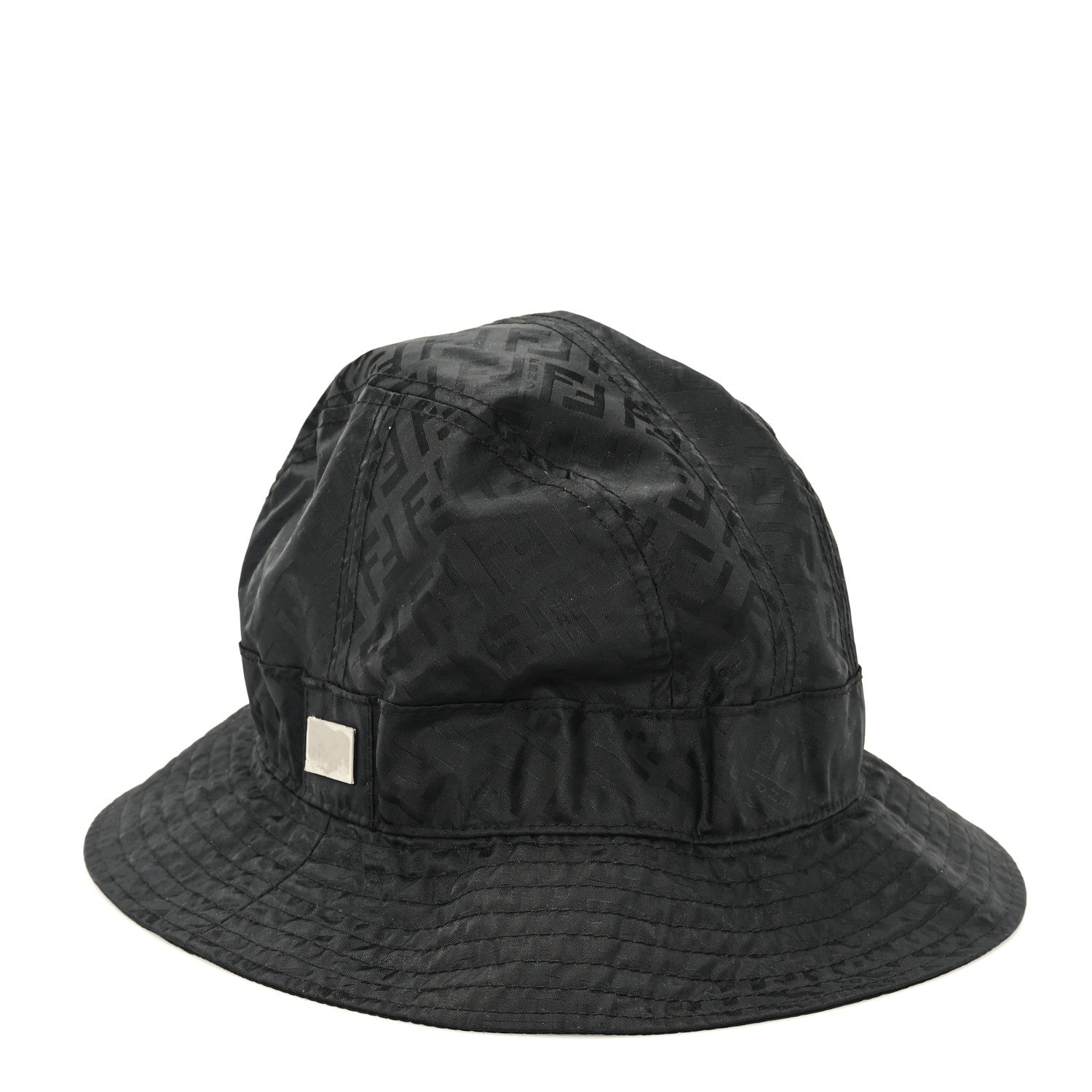 Fendi Monogram Black and White Bucket Hat Fendi Canvas Bucket Hat - Grey Hats, Accessories - FEN399821  main image 4