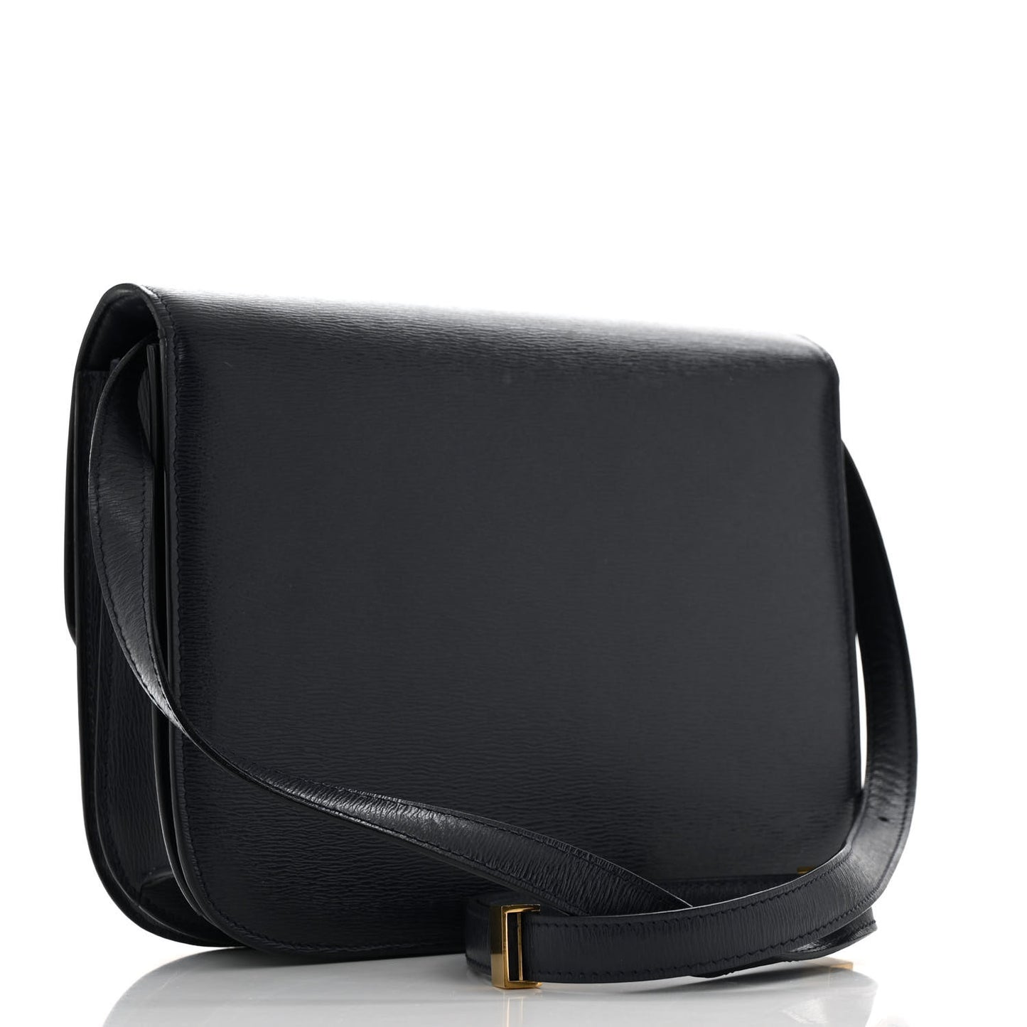 Liege Calfskin Medium Classic Box Flap Bag Dark Blue