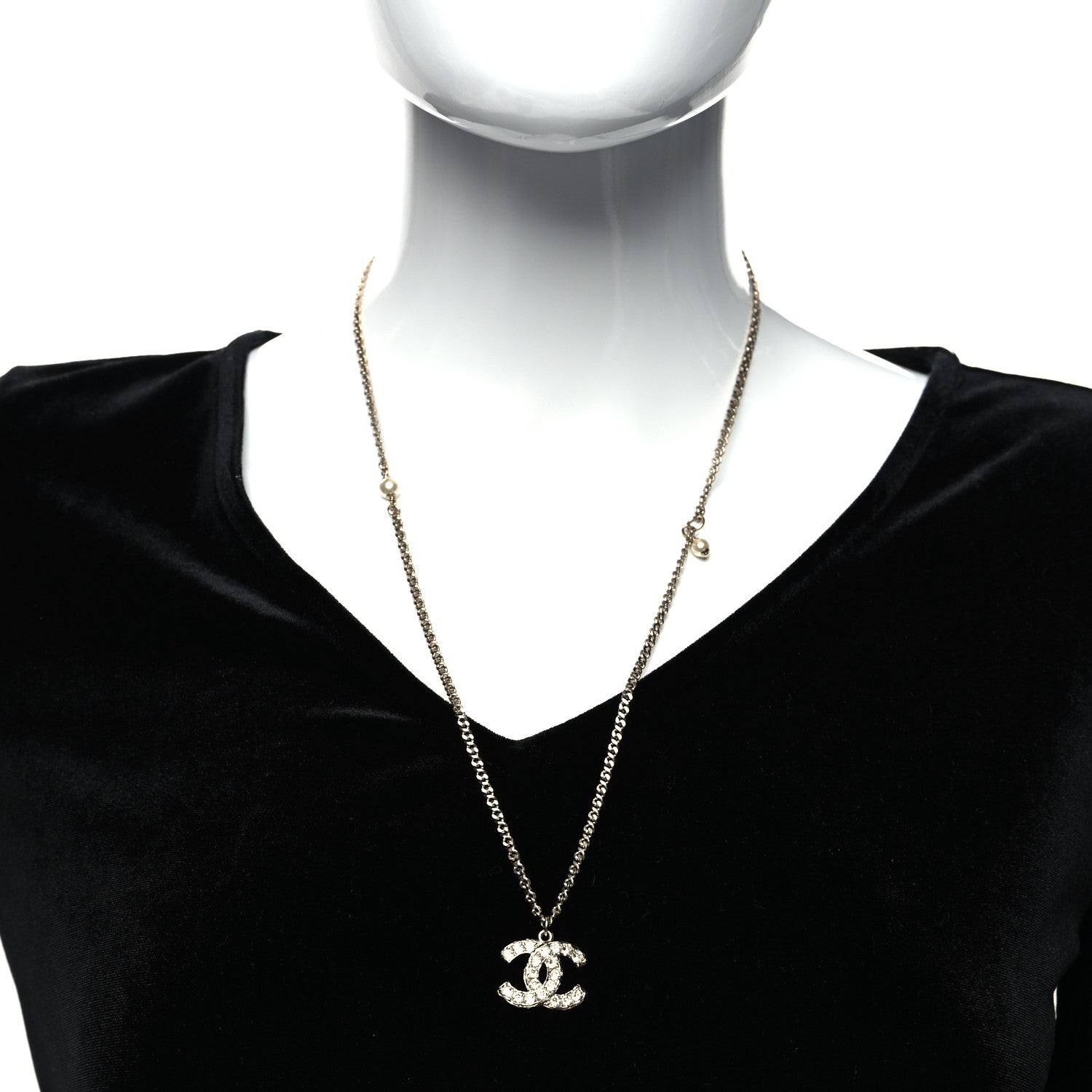 Chanel Pearl CC Camellia Express Necklace Gold 2 of 5