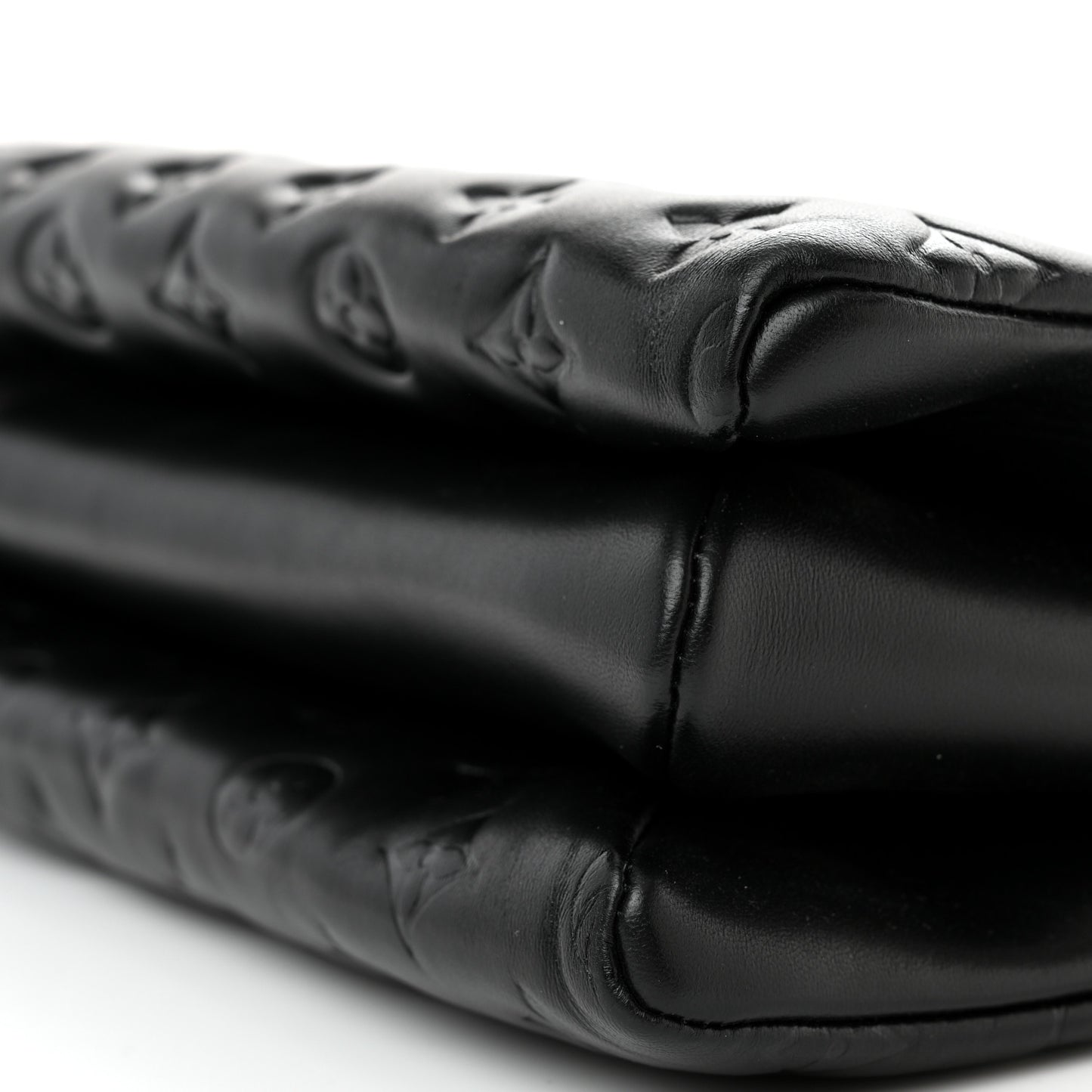 Lambskin Embossed Monogram Coussin PM Black