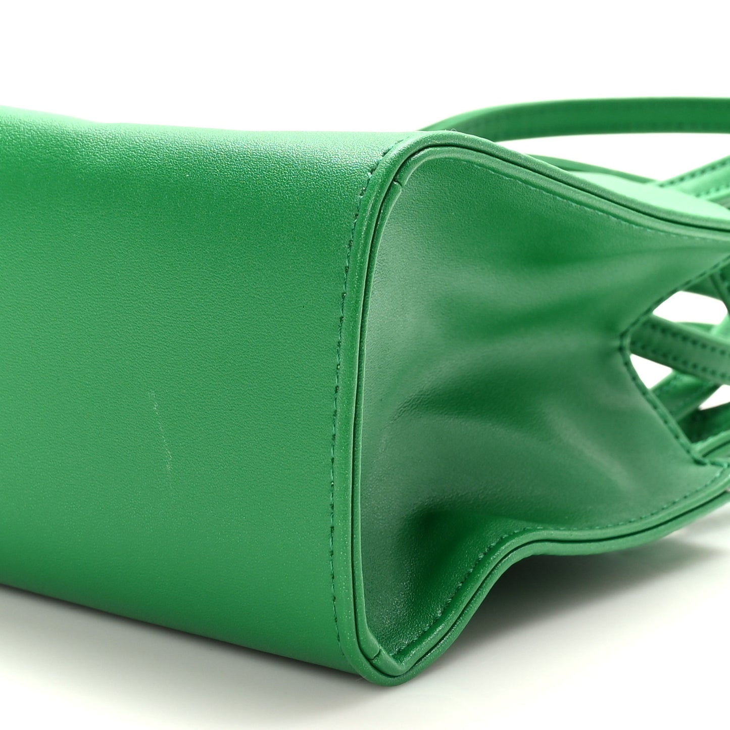 Vegan Leather Small Shopping Bag Greenscreen