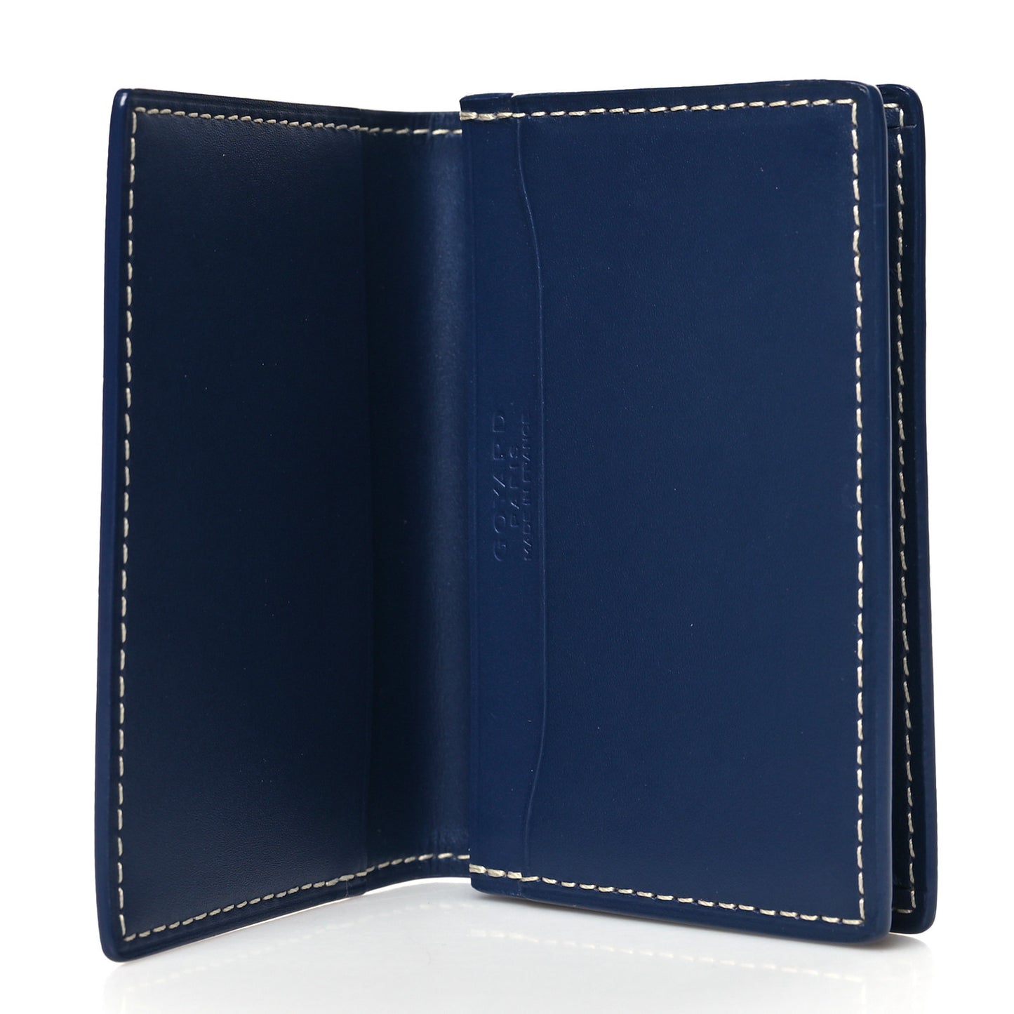 Goyardine Business Card Holder Navy