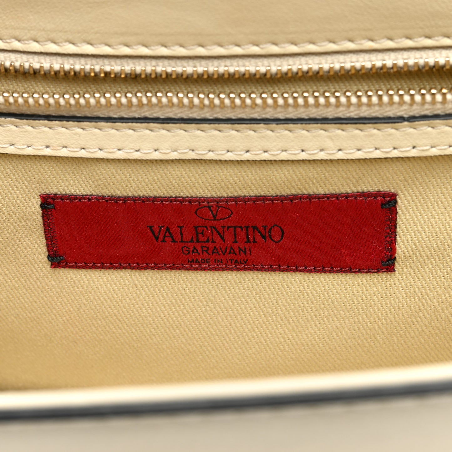Vitello Medium Glam Lock Rockstud Flap Yellow Fluo Light Ivory