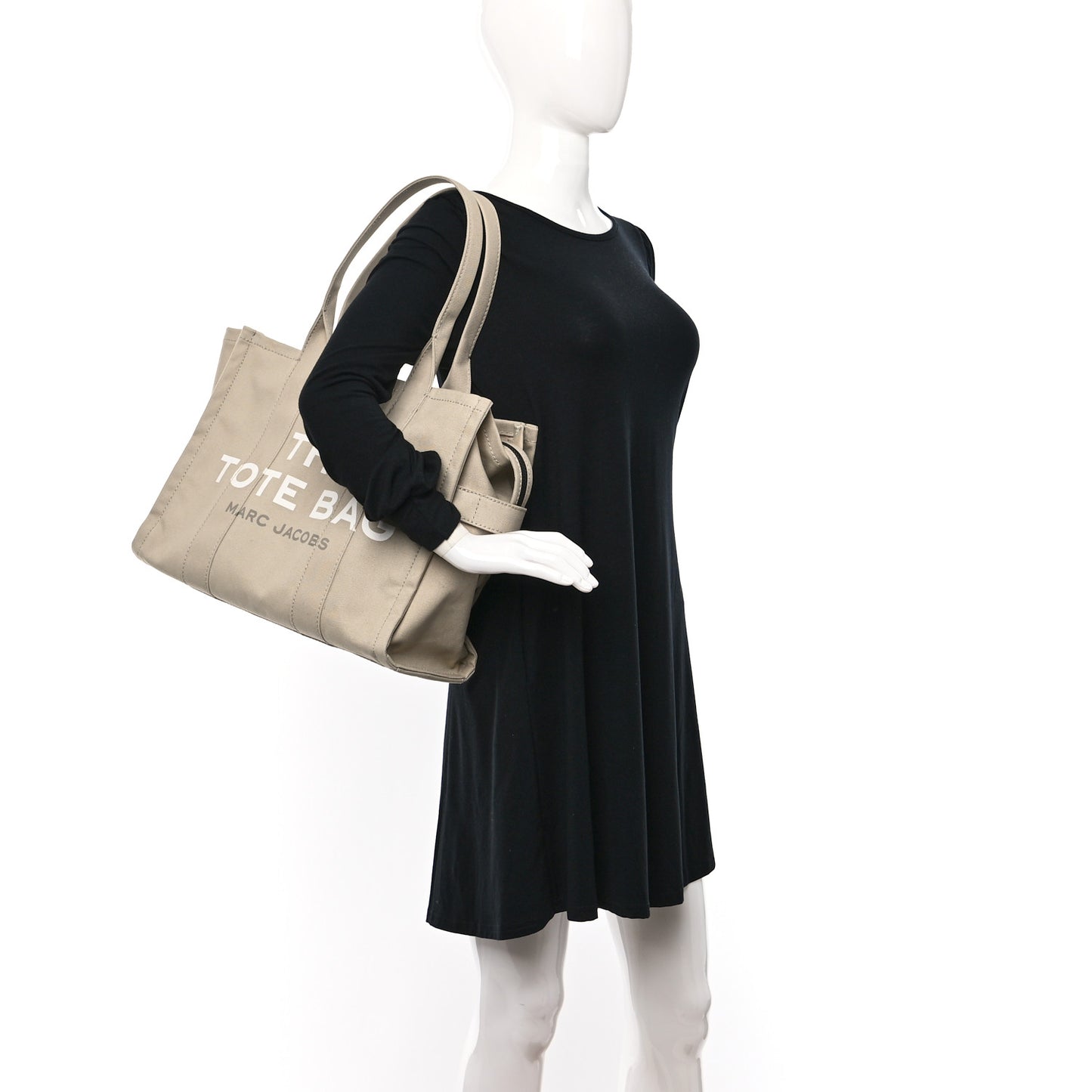 Cotton Canvas Large The Tote Bag Beige
