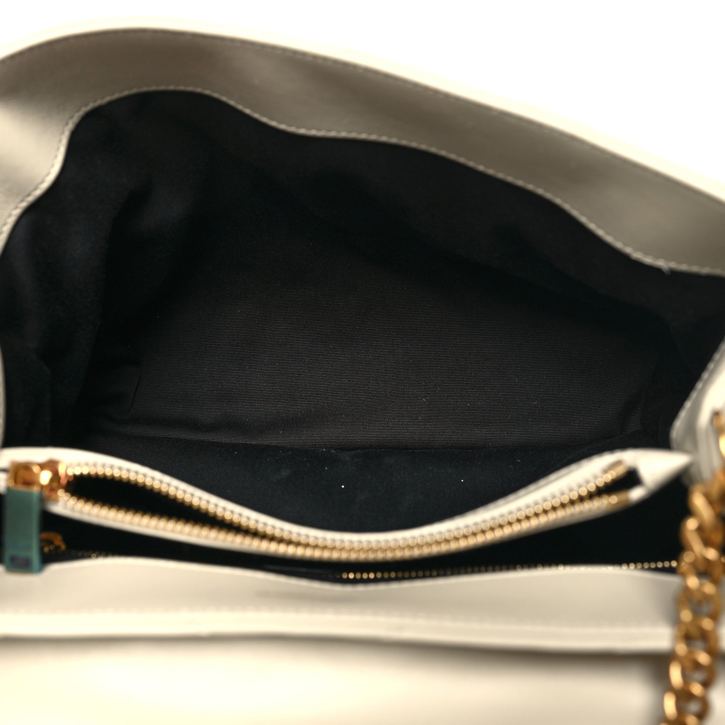 Calfskin Y Quilted Monogram Medium Loulou Chain Satchel Crema Soft
