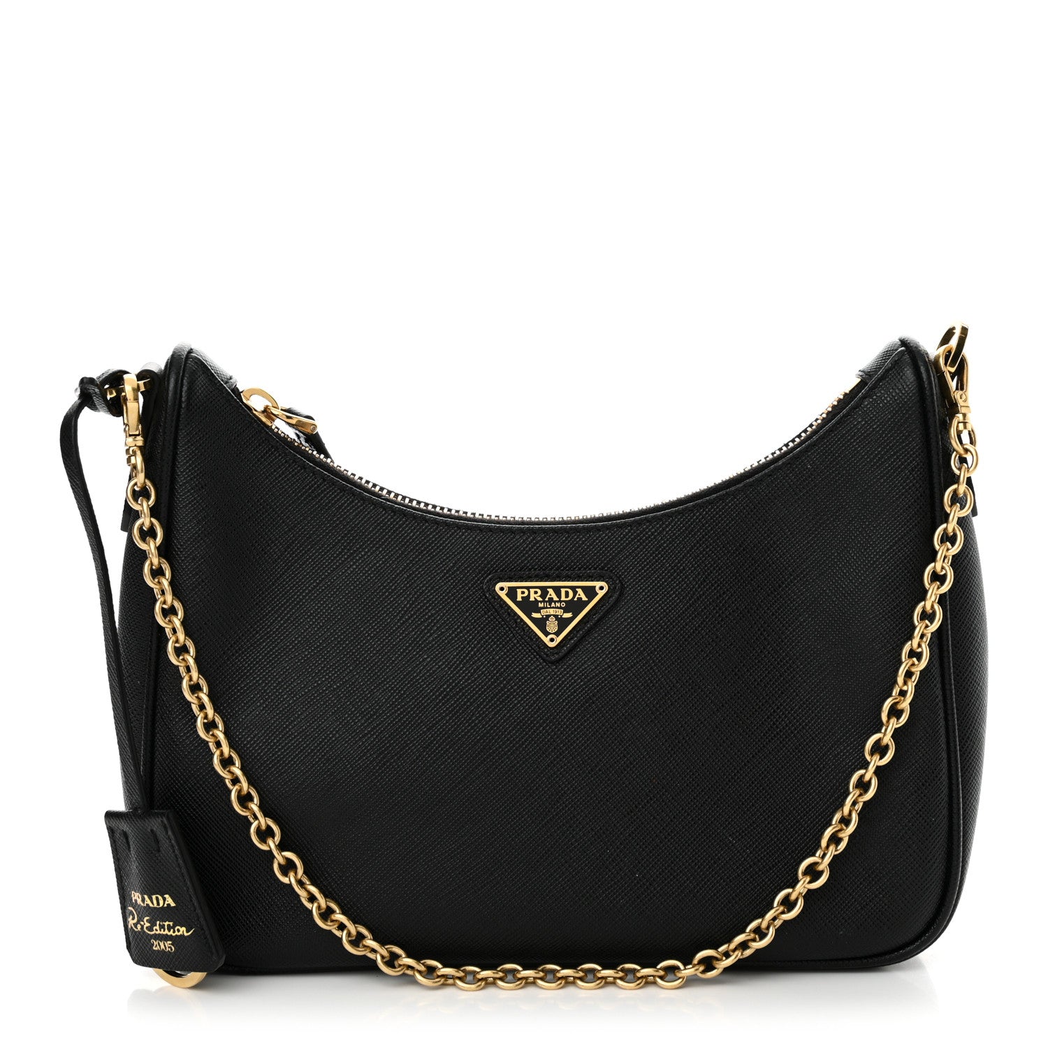 Prada Saffiano Lux Re-Edition 2005 Shoulder Bag Black 1 of 10