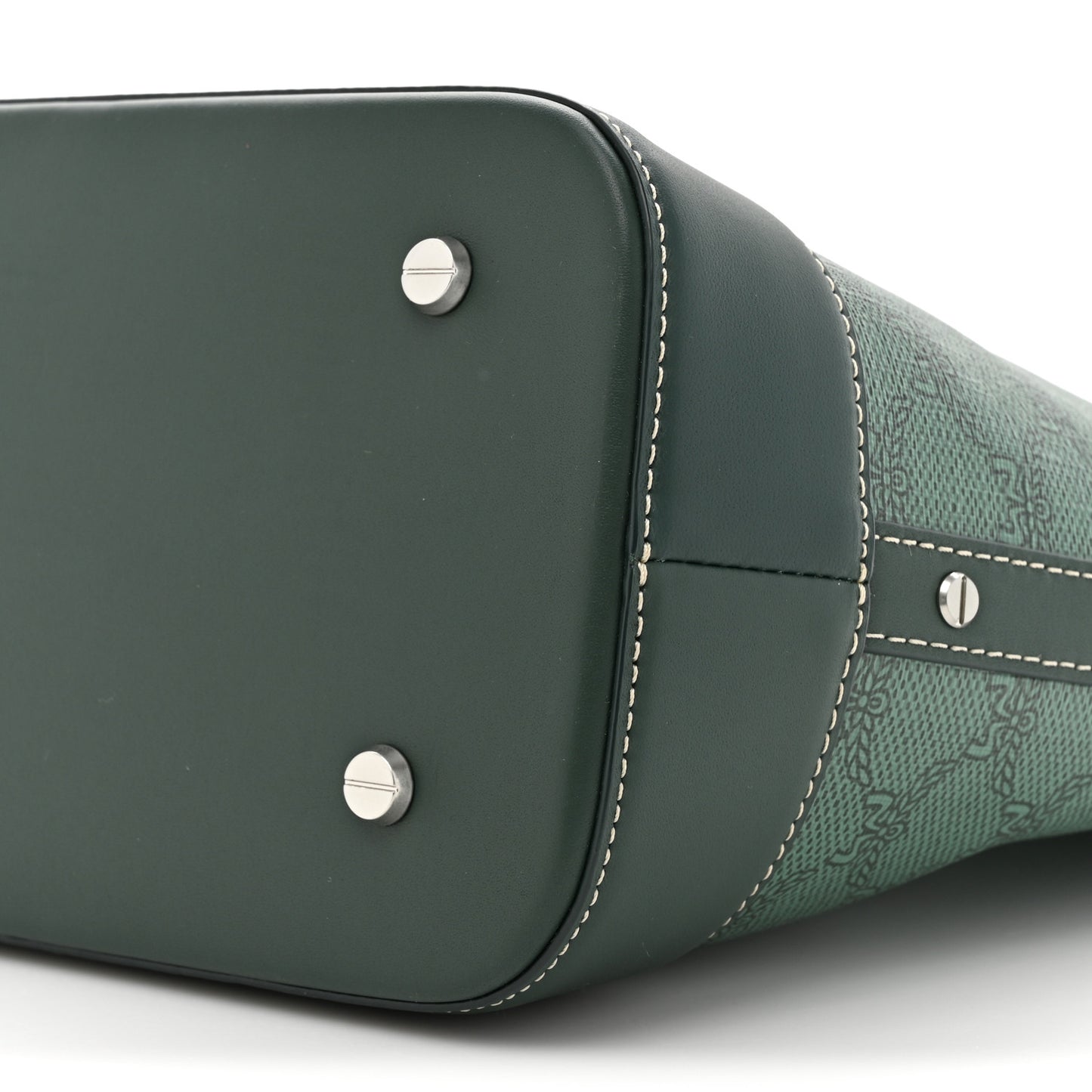 Lauretos Spanish Calfskin Medium Himmel Drawstring Bucket Bag Forest Green