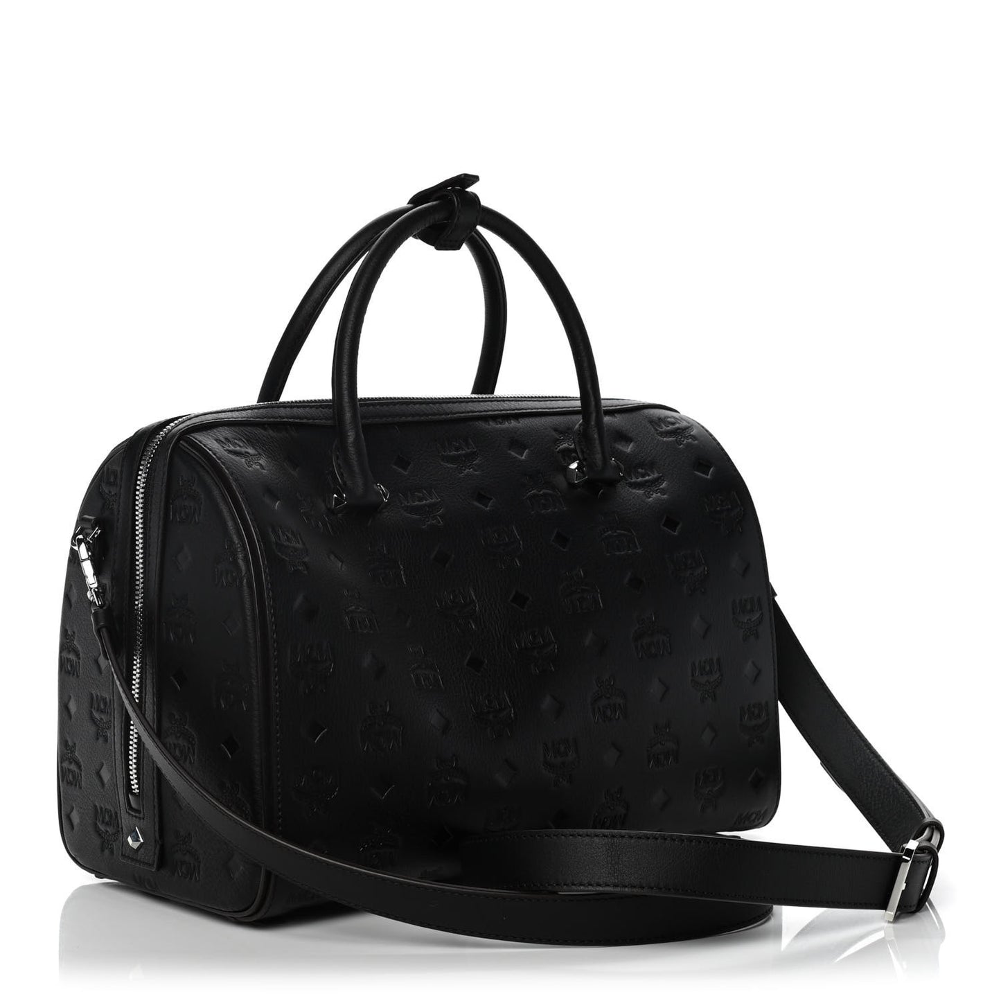Calfskin Ottomar Monogram Essential Boston Bag Black