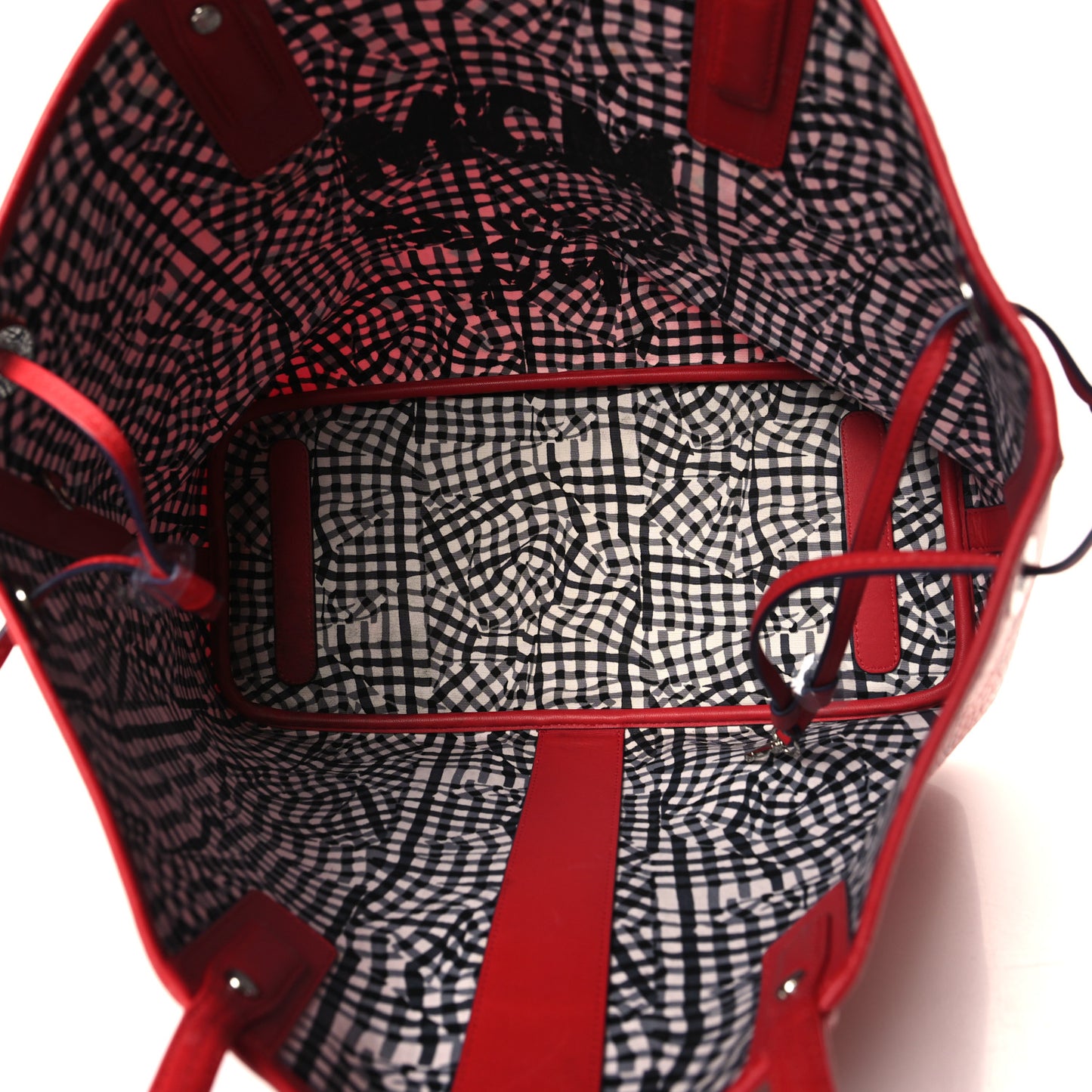 Visetos Medium Liz Reversible Shopper Tote Ruby Red