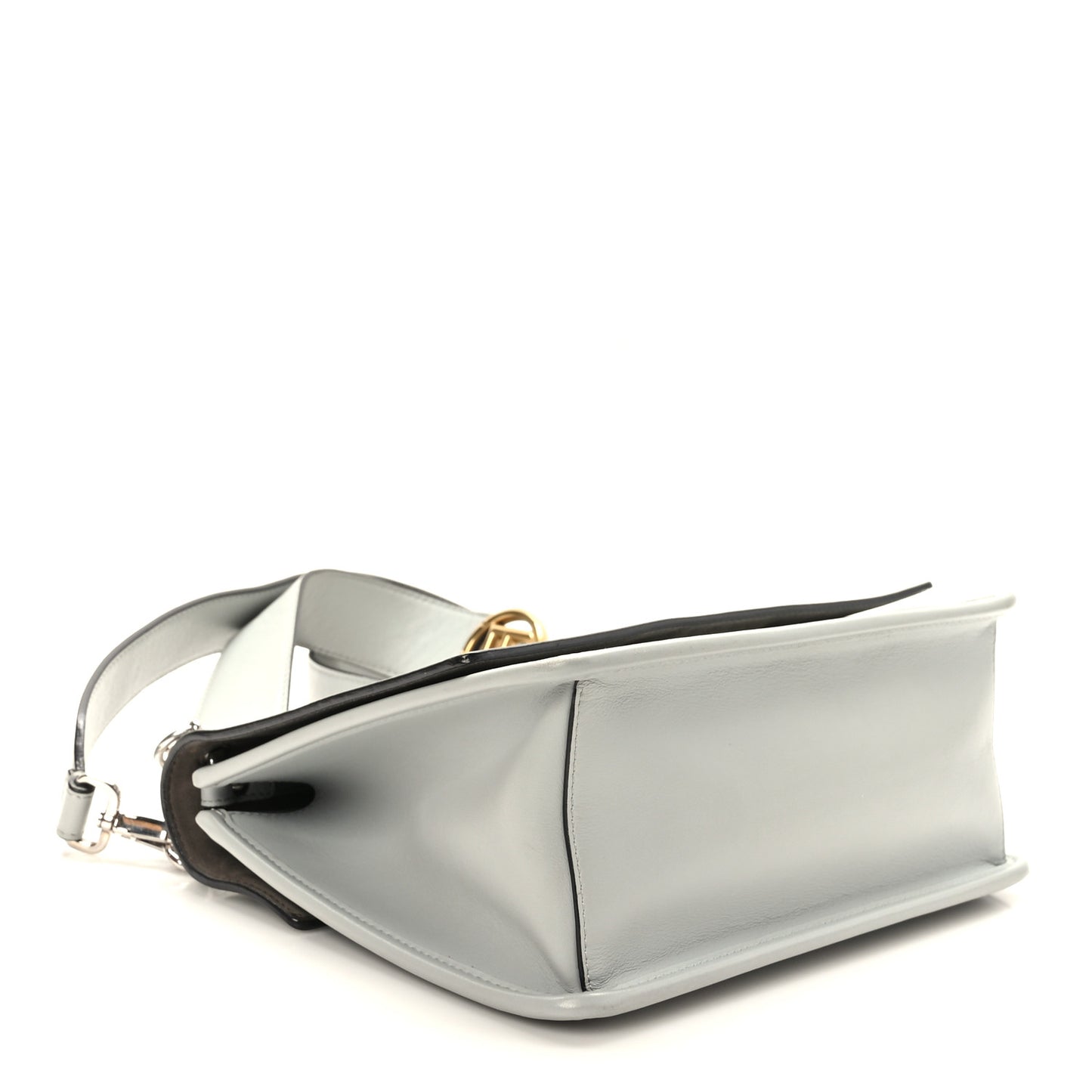 Vitello Century Opaco F is Fendi Kan I Shoulder Bag Grigio Perla