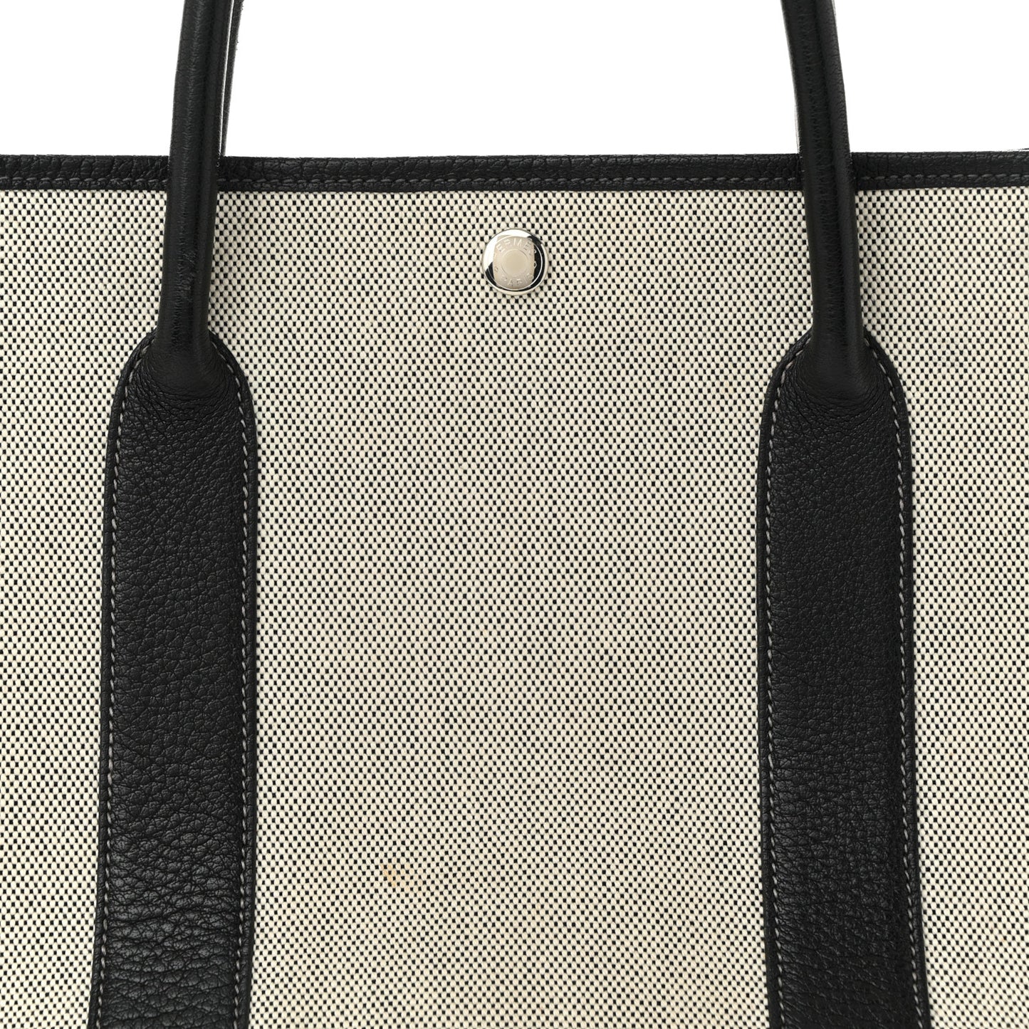 Toile Negonda Garden Party 36 MM Tote Black Ecru