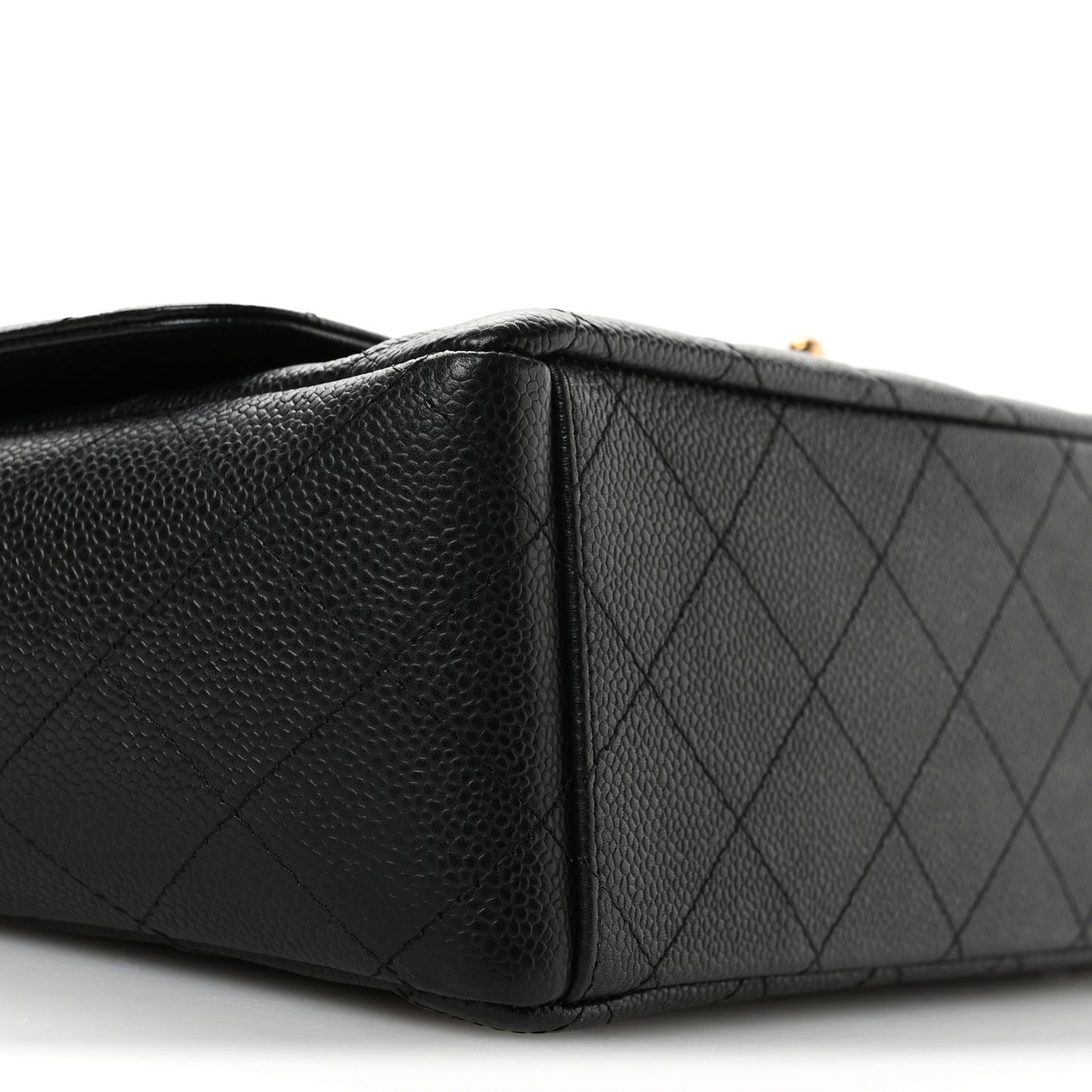 Caviar Quilted Maxi Double Flap Black