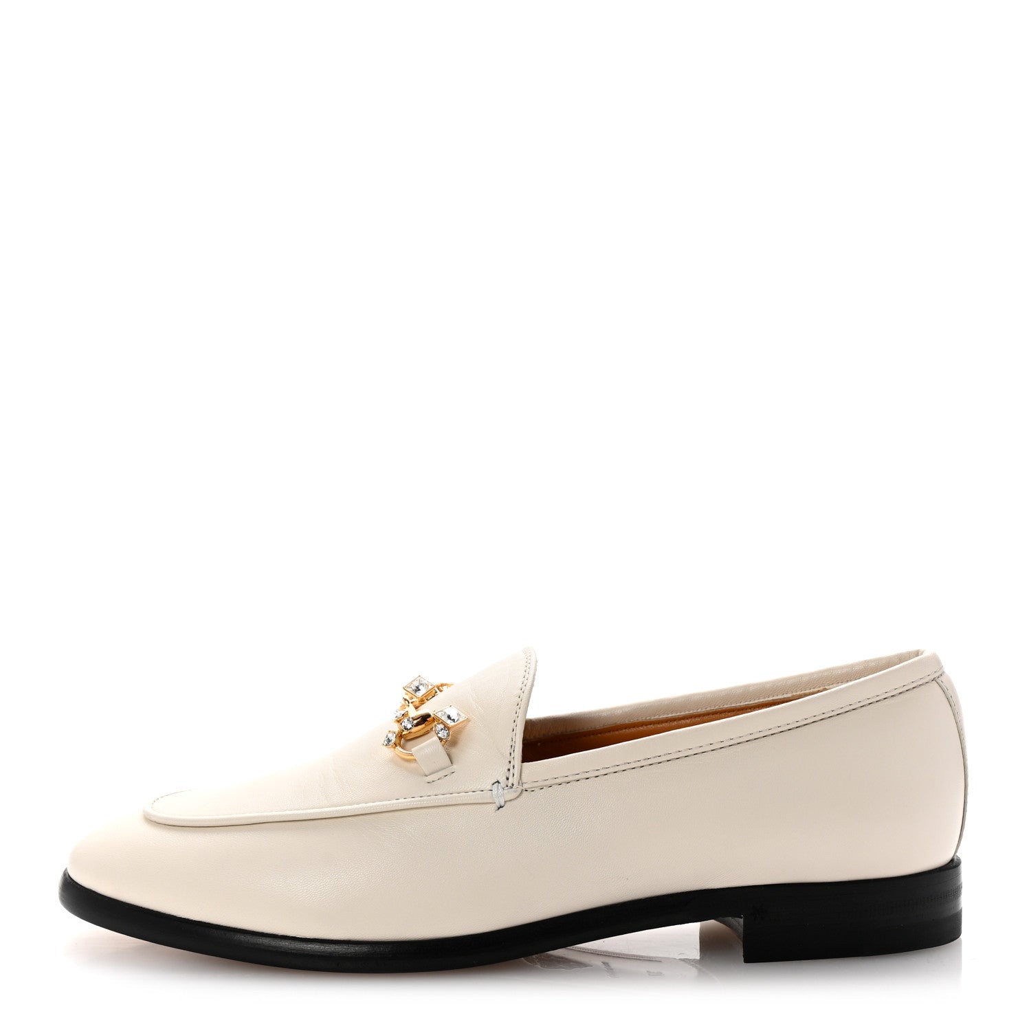 Gucci Malaga Kid 70 Crystal Horsebit Womens Jordaan Loafers 37