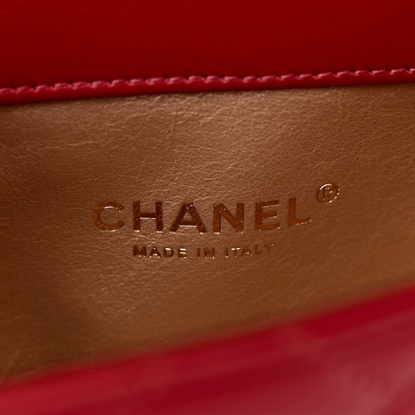 Lambskin Quilted Small Multiple Chain Flap Red