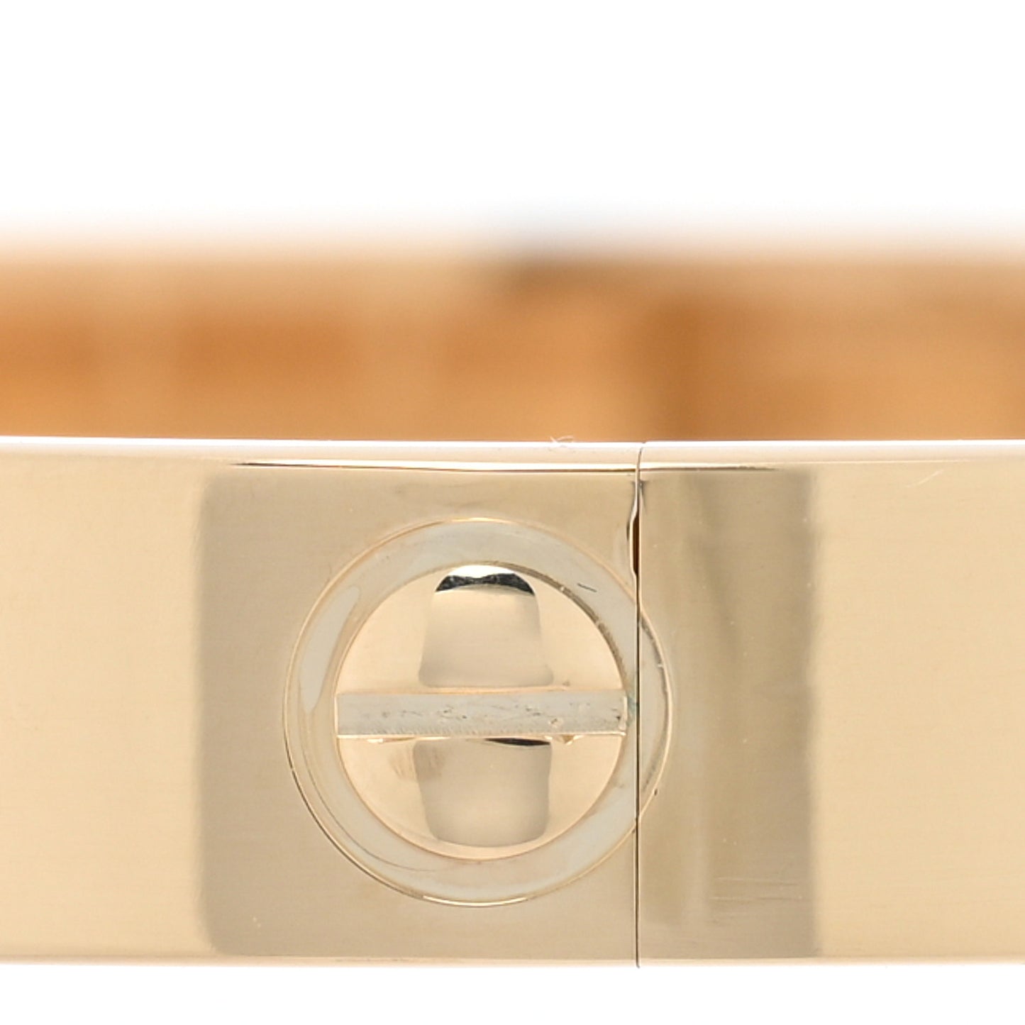 18K Yellow Gold 10 Diamond LOVE Single Screw Bracelet 18