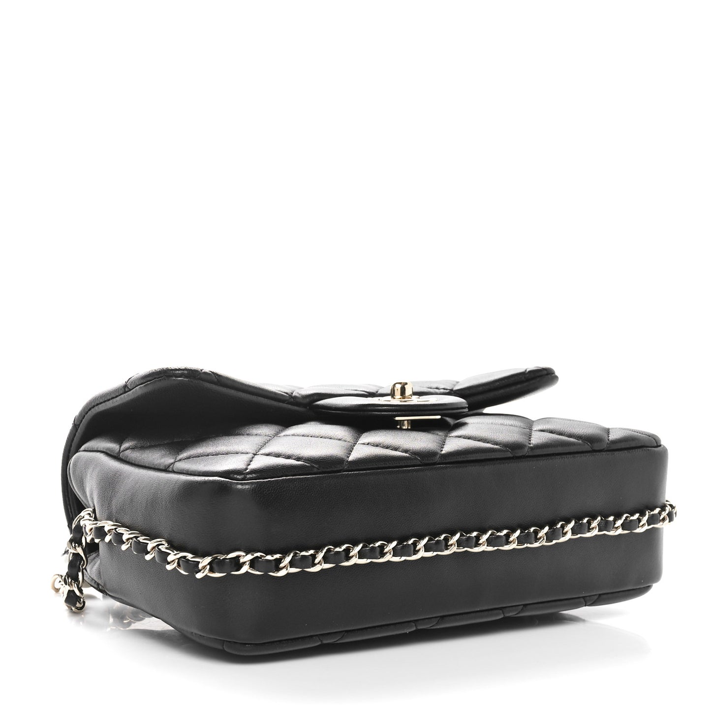 Lambskin Quilted Small My Precious Flap Black