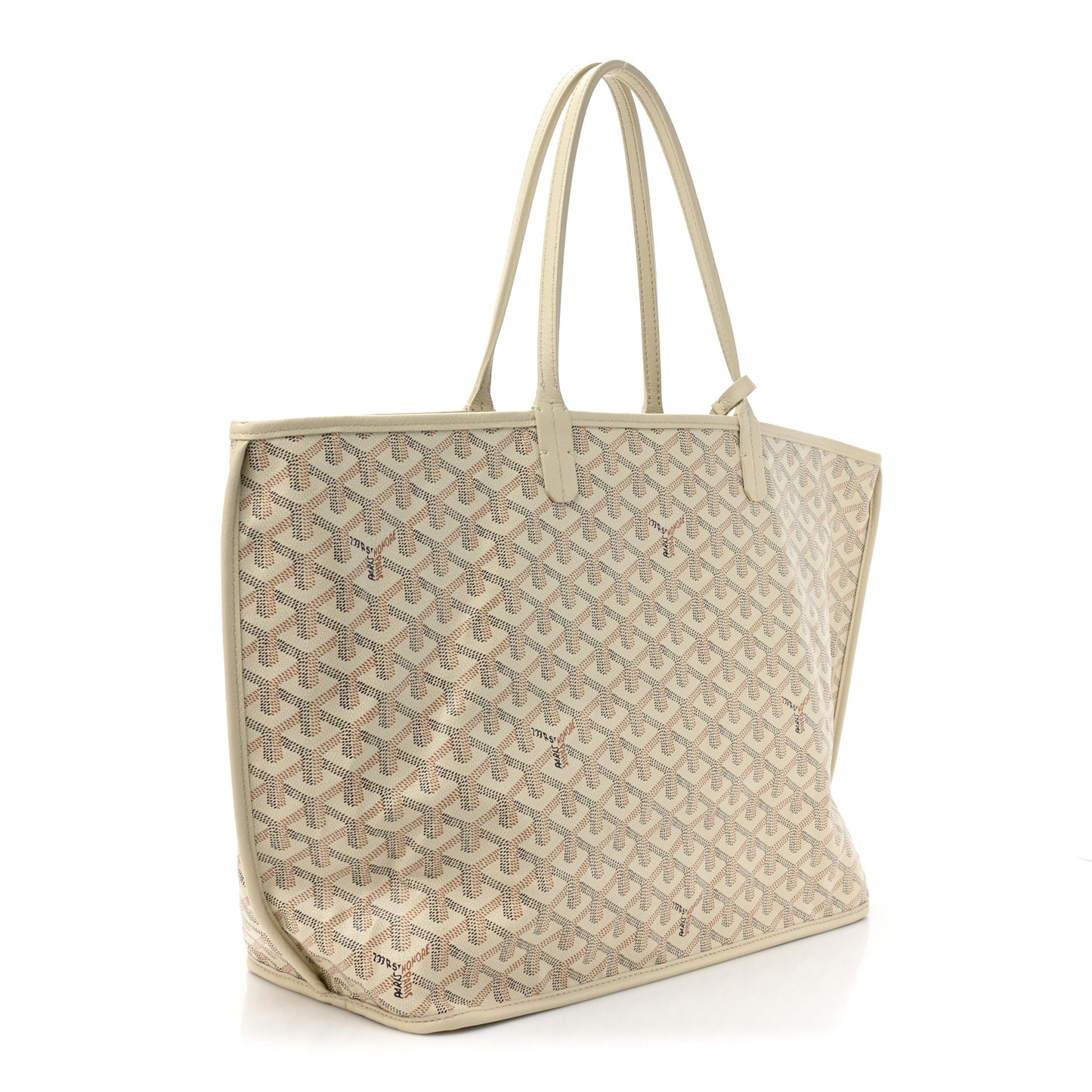 Goyardine Embroidered Seahorse Reversible Anjou PM Sand